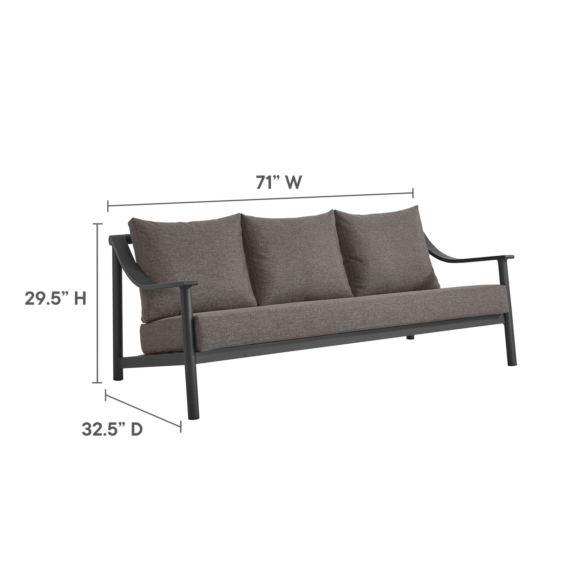 Terrace 4-Piece Outdoor Patio Aluminum Furniture Set