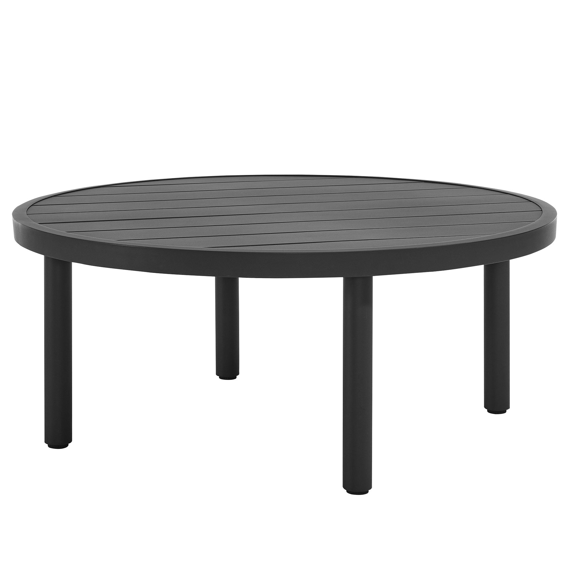 Terrace 35" Outdoor Patio Aluminum Round Coffee Table - Graphite