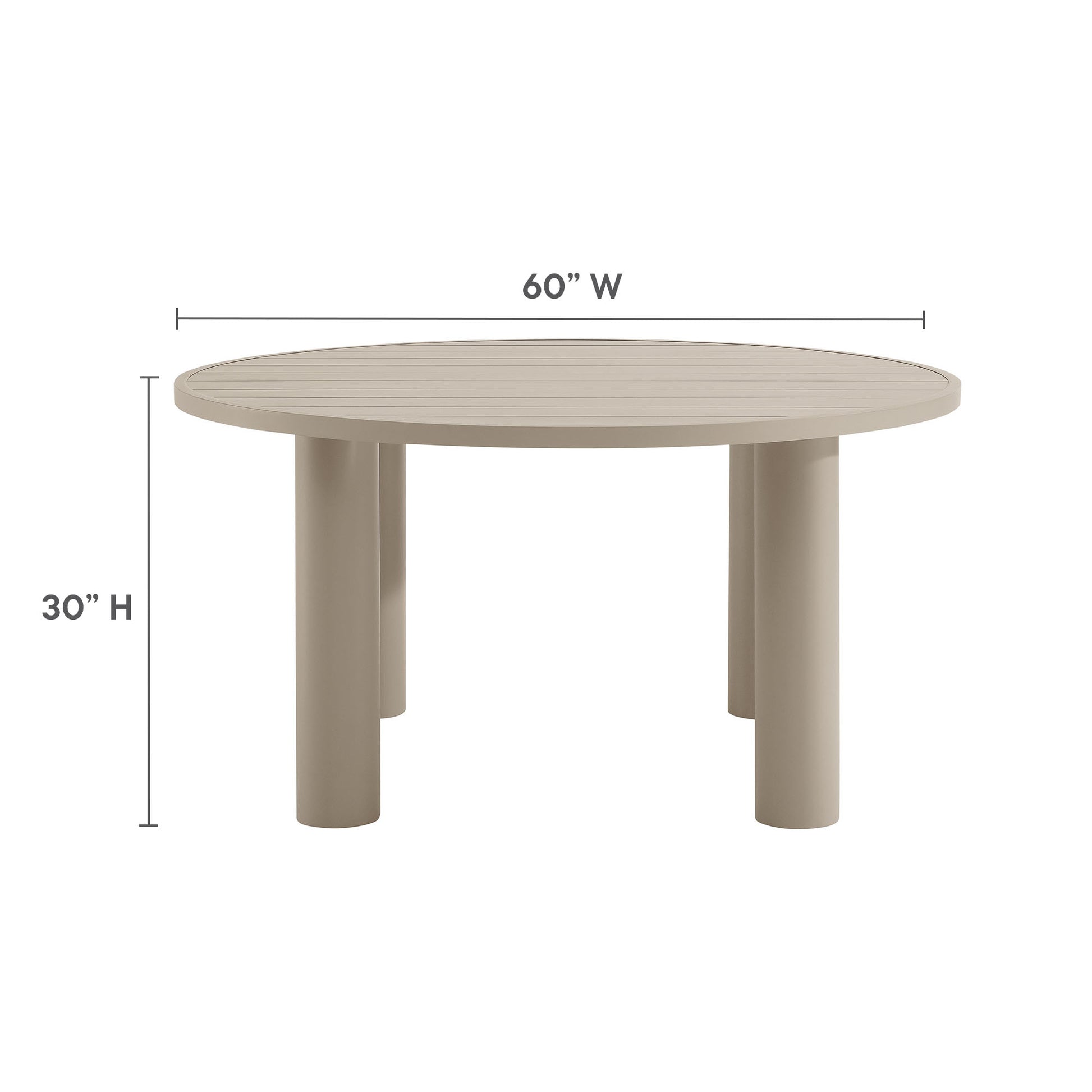 Nautica 5-Piece Round Outdoor Patio Aluminum Dining Table and Chairs Set
