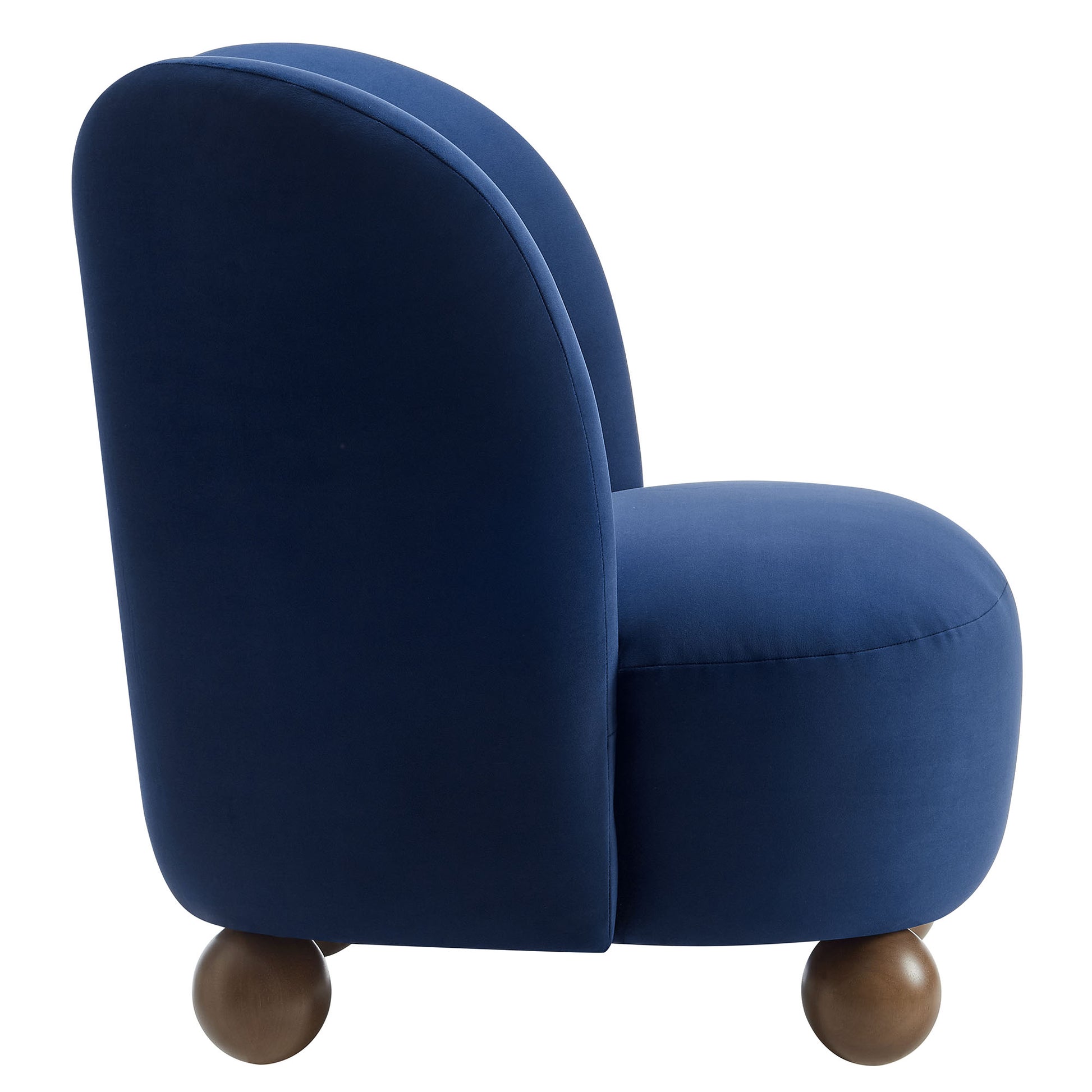 Monroe Performance Velvet Accent Chair - Taupe Walnut