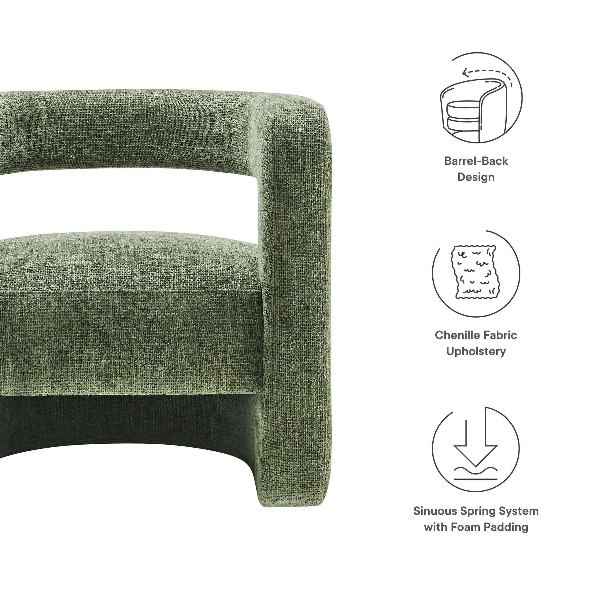 Jaylin Upholstered Chenille Accent Chair - Dove Gray
