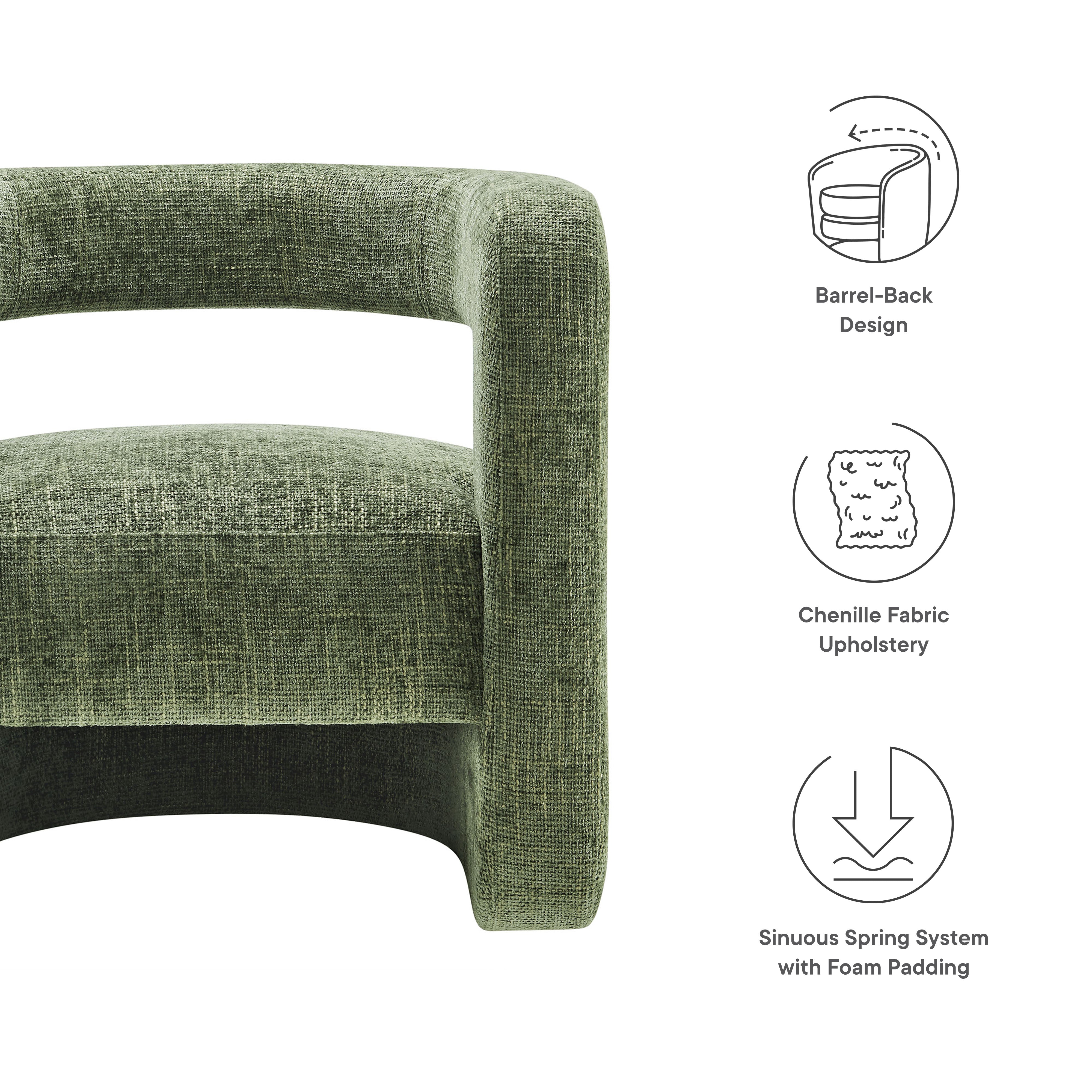 Jaylin Upholstered Chenille Accent Chair - Dove Gray
