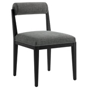 Kai Fabric Dining Chair - Charcoal Black