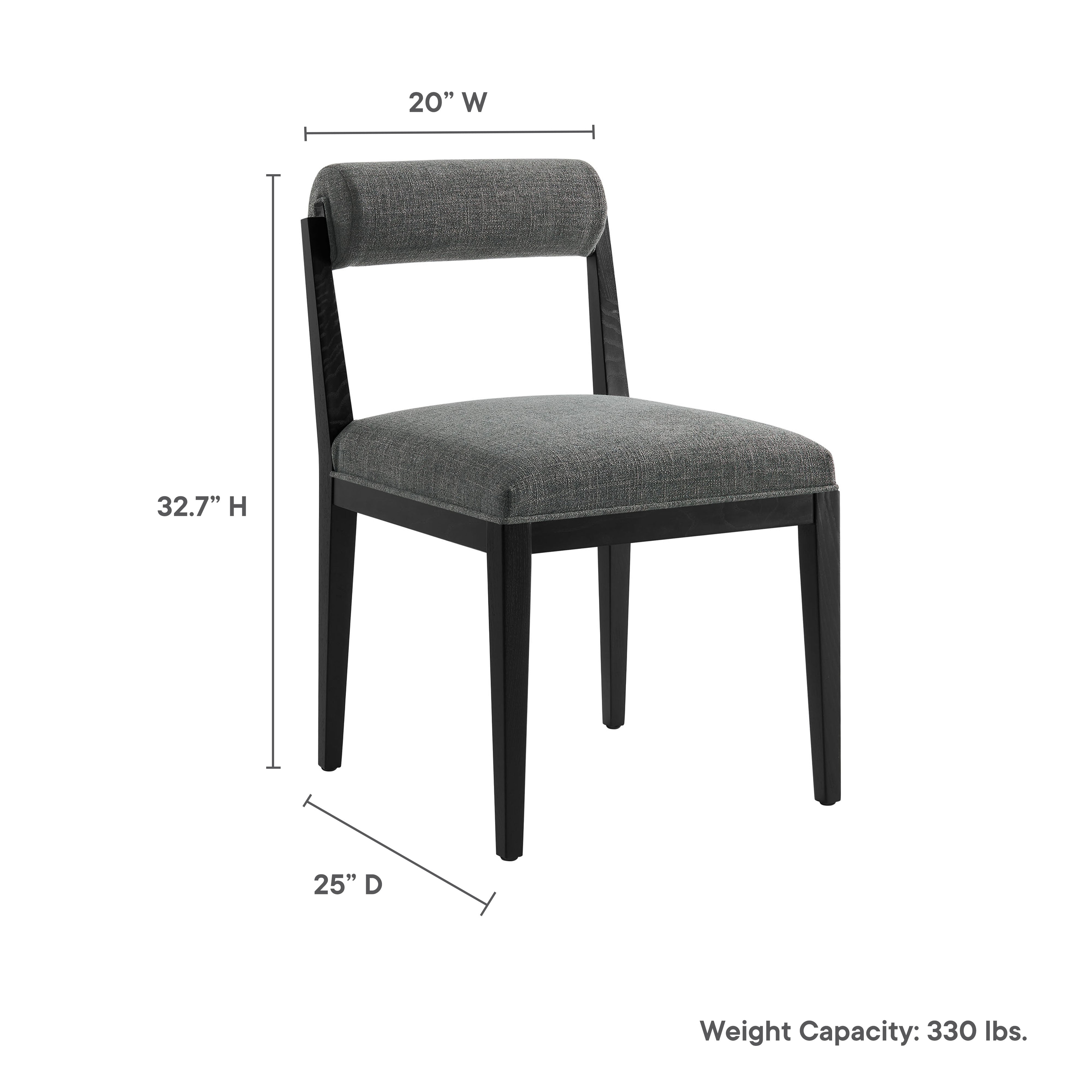 Kai Fabric Dining Chair - Linen Black