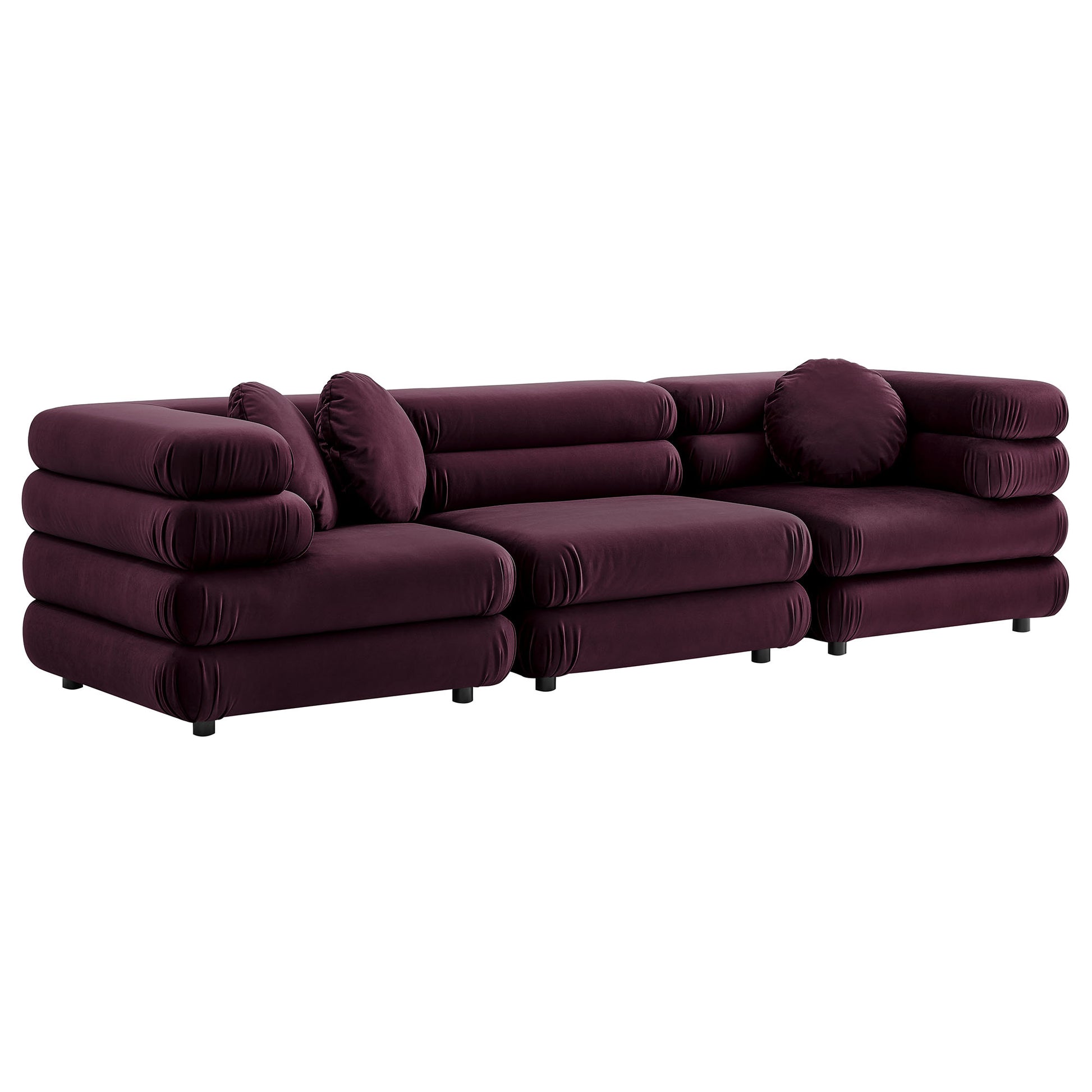 Jubilee 3-Piece Modular Performance Velvet Sectional Sofa