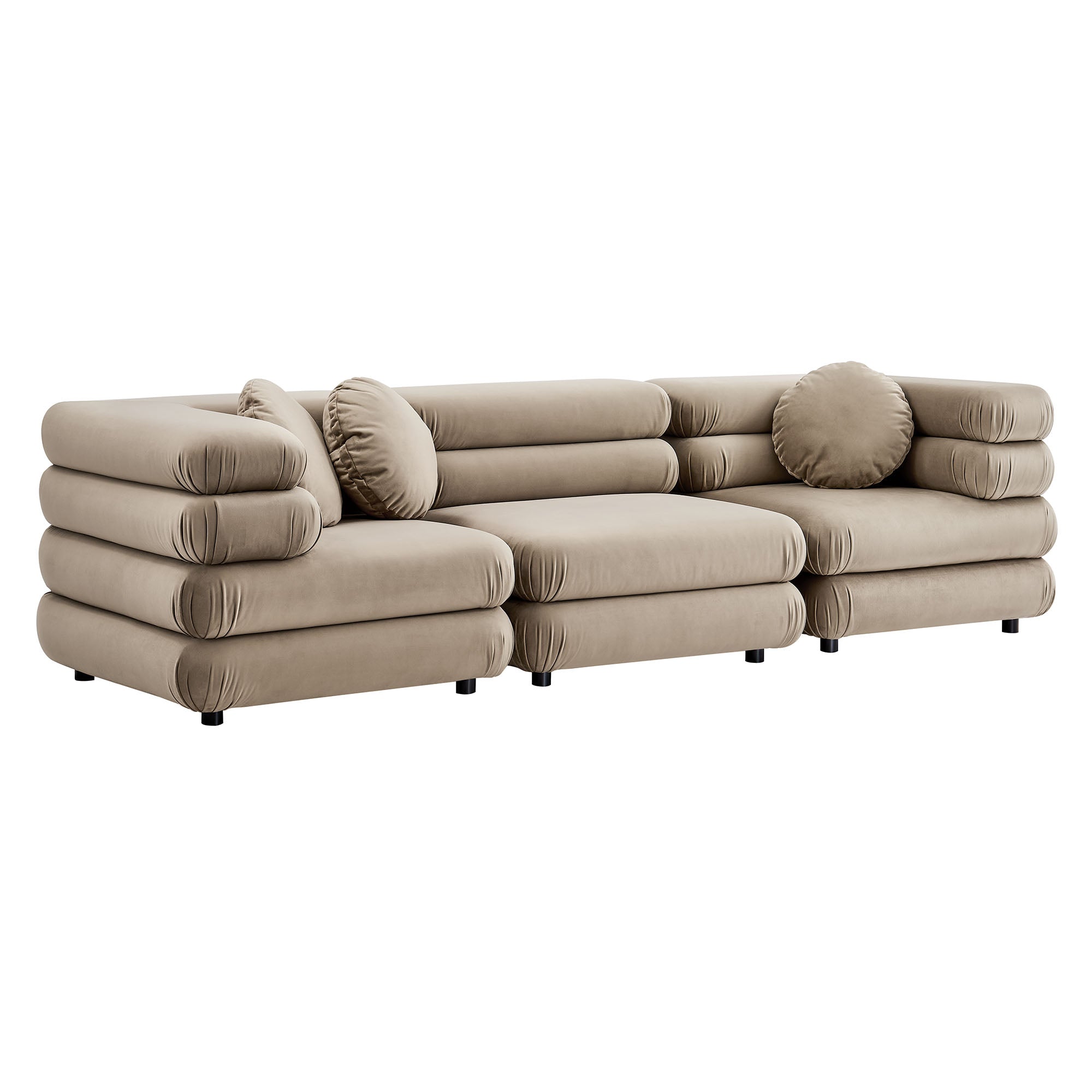 Jubilee 3-Piece Modular Performance Velvet Sectional Sofa
