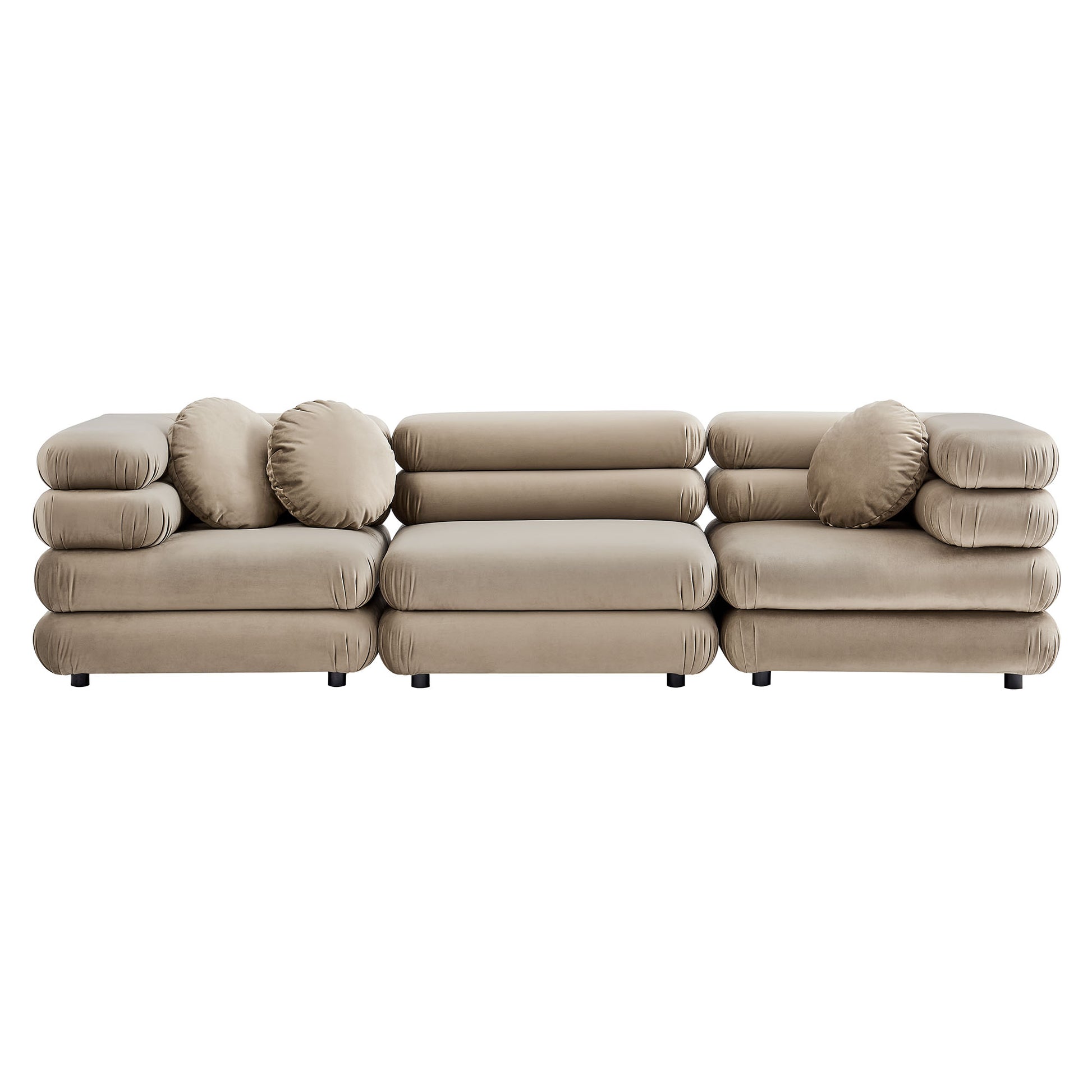 Jubilee 3-Piece Modular Performance Velvet Sectional Sofa