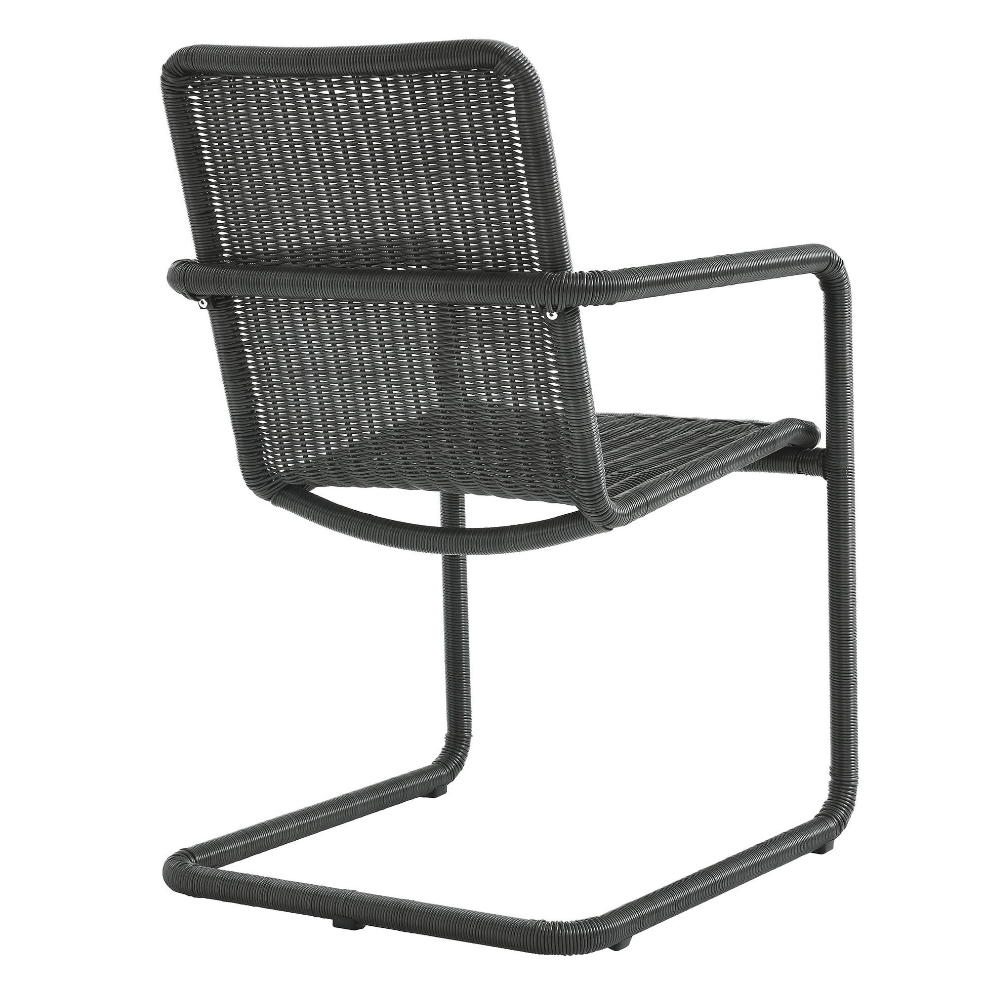 Abacus Outdoor Patio Wicker Dining Chairs Set of 2