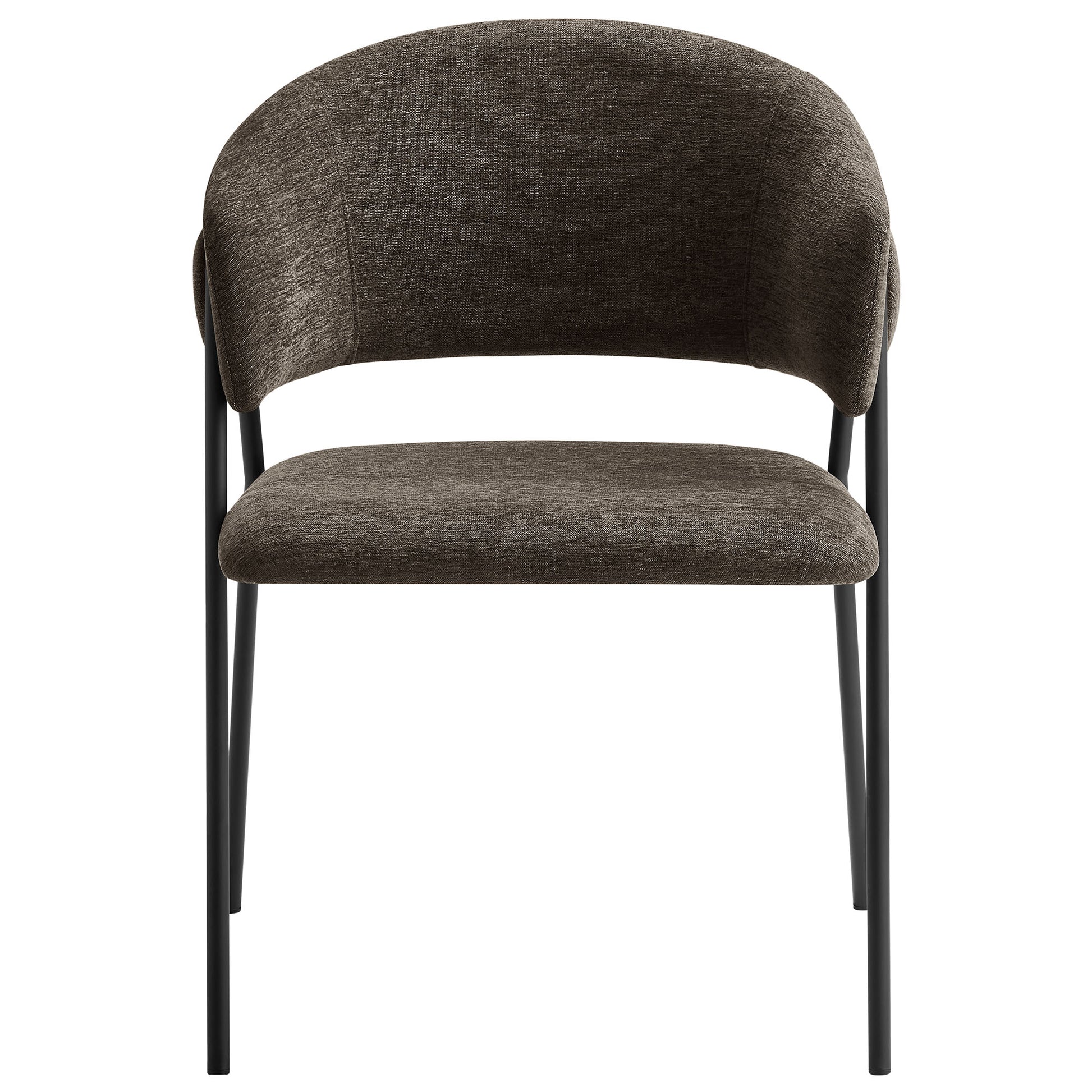 Nella Upholstered Heathered Chenille Dining Chairs Set of 2