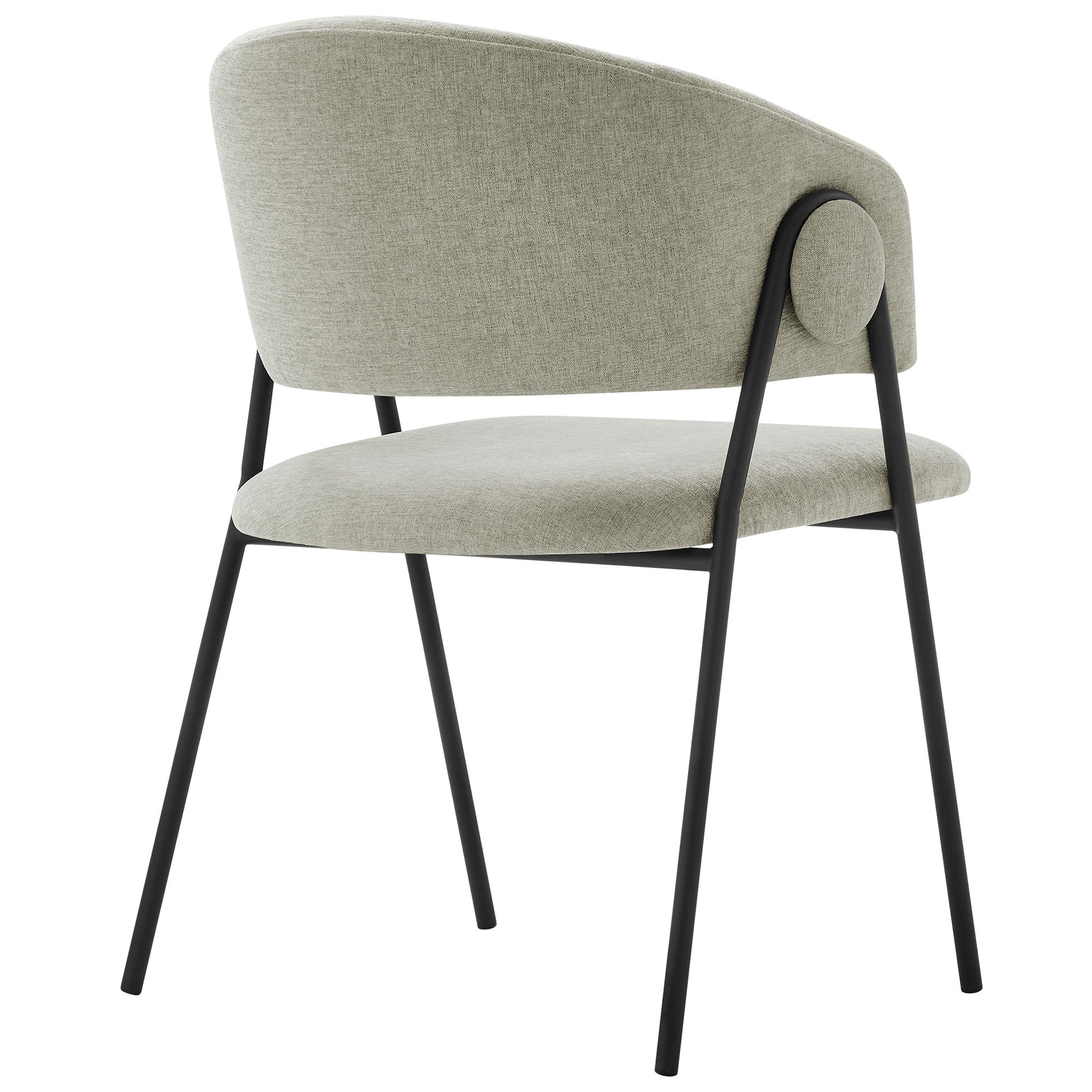 Nella Upholstered Heathered Chenille Dining Chairs Set of 2