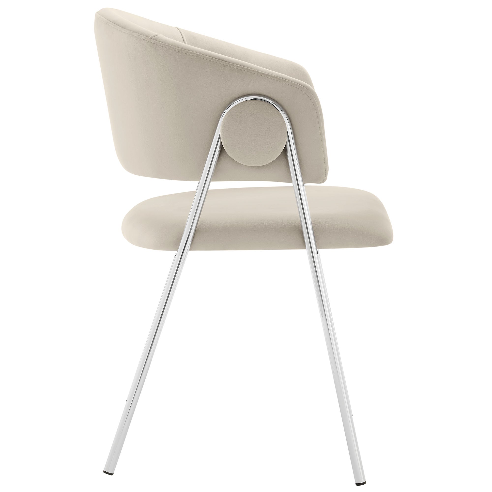 Nella Upholstered Performance Velvet Dining Chair Set of 2 - Rust Silver