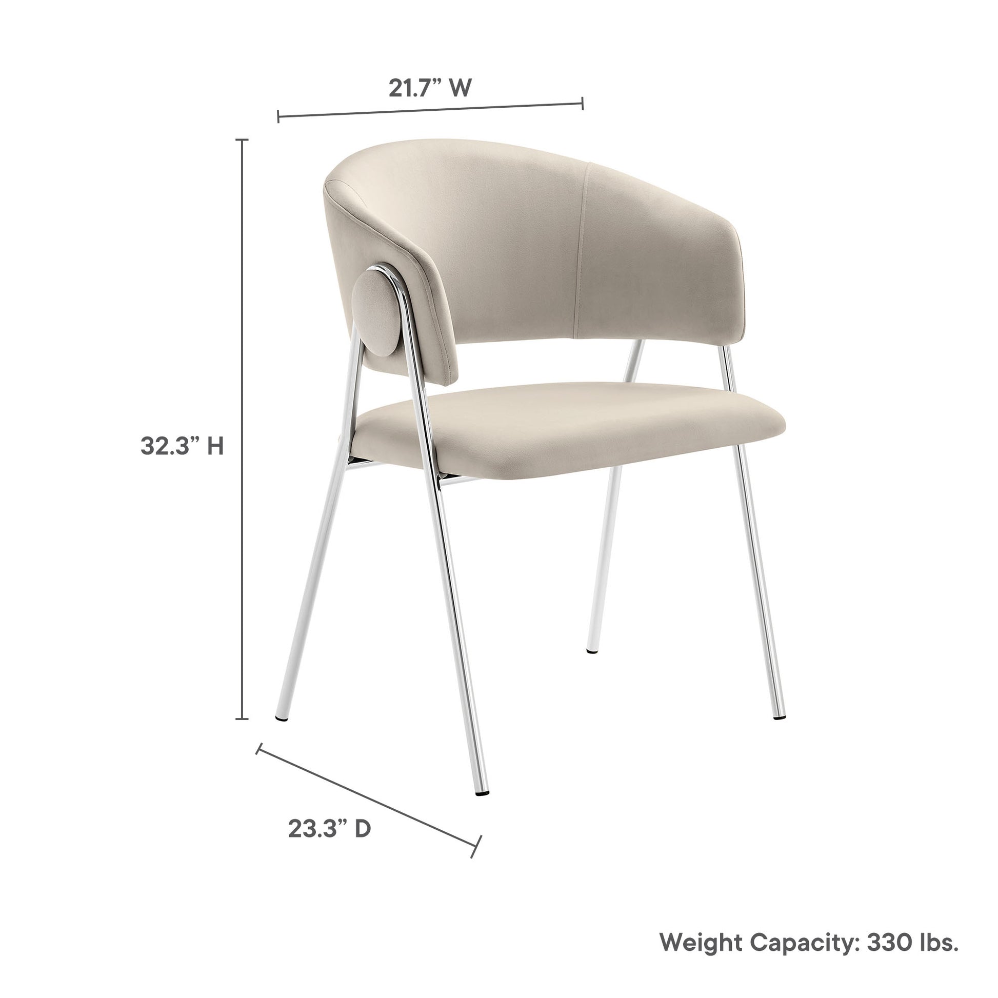 Nella Upholstered Performance Velvet Dining Chair Set of 2 - Cadet Blue