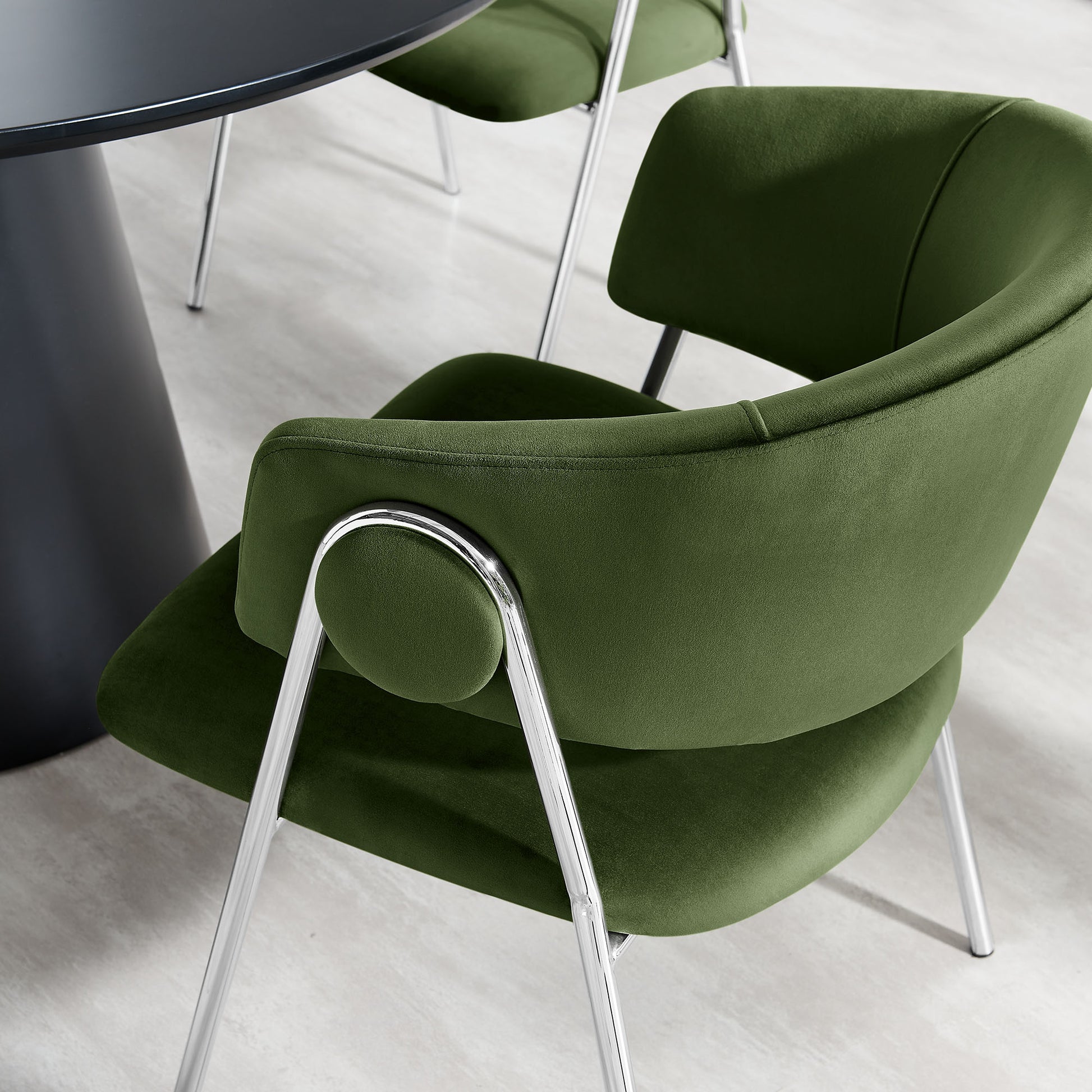 Nella Upholstered Performance Velvet Dining Chair Set of 2