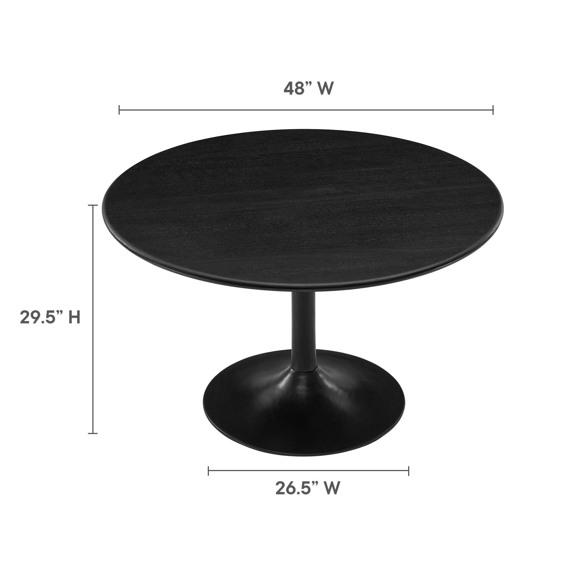 Lippa 48" Round Solid Wood Dining Table - Natural