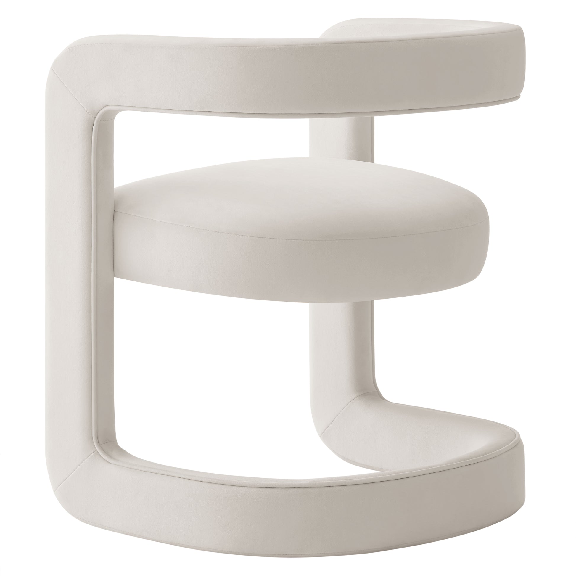 Winslow  Barrel Performance Velvet Dining Chair - Rust