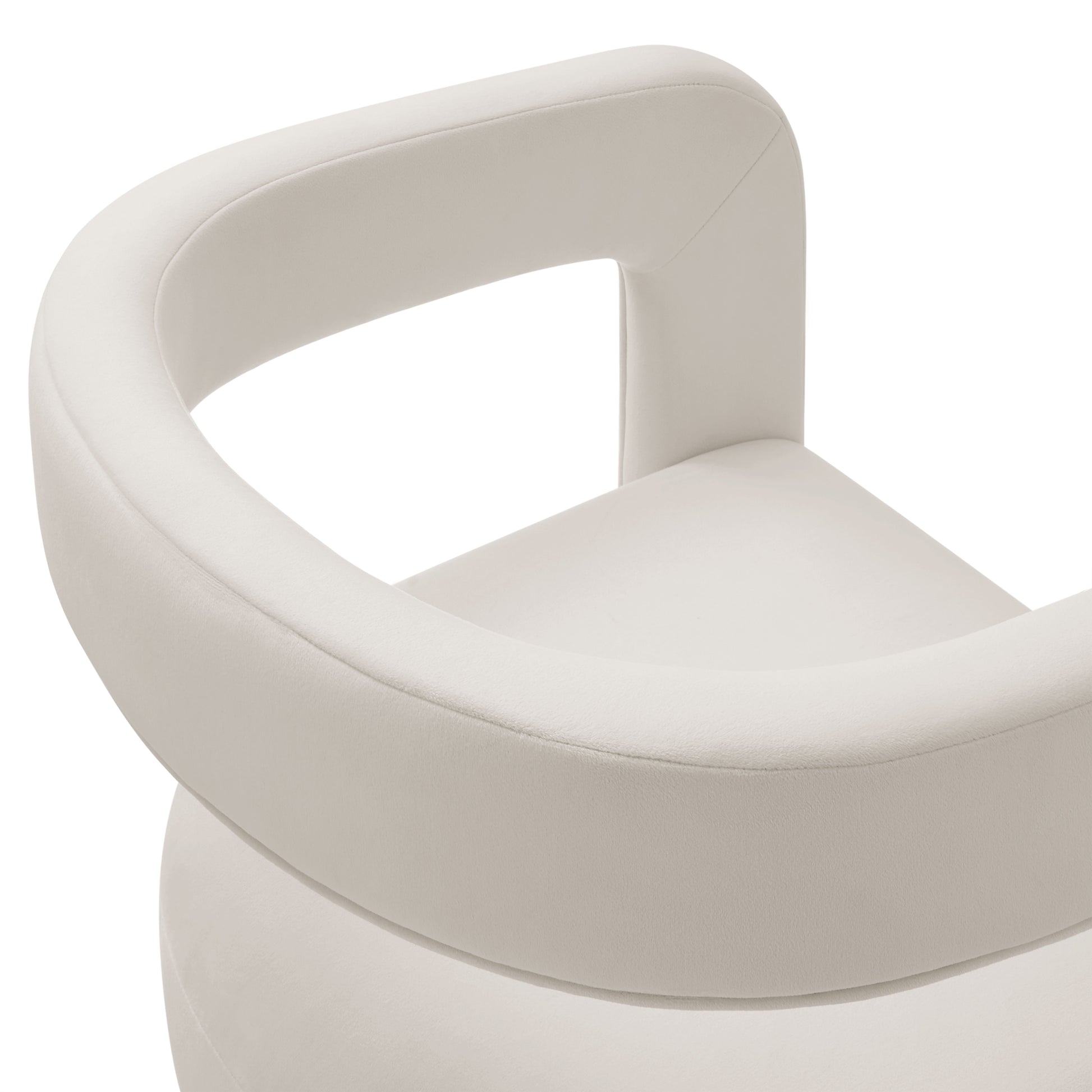 Winslow  Barrel Performance Velvet Dining Chair - Taupe