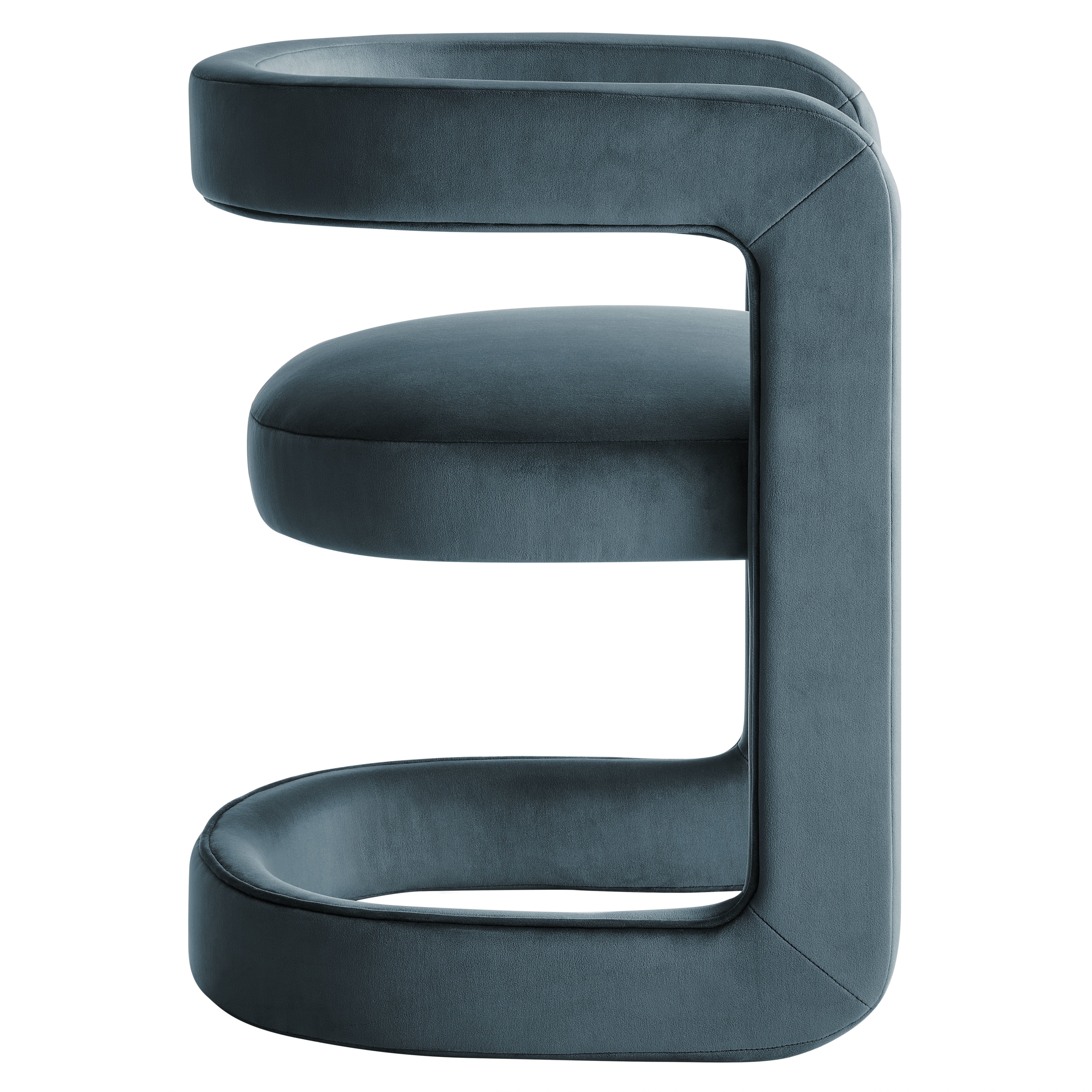Winslow  Barrel Performance Velvet Dining Chair