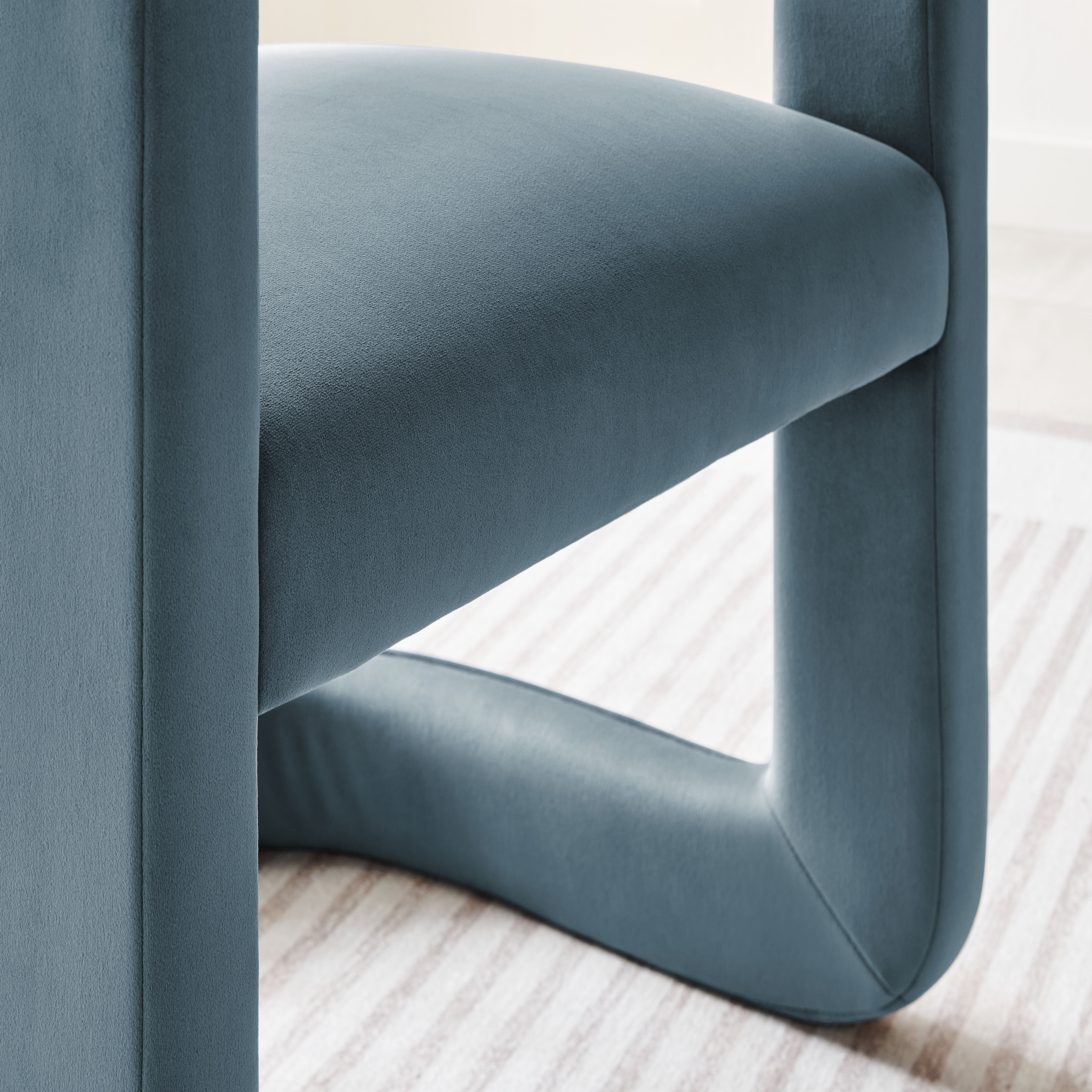 Winslow  Barrel Performance Velvet Dining Chair