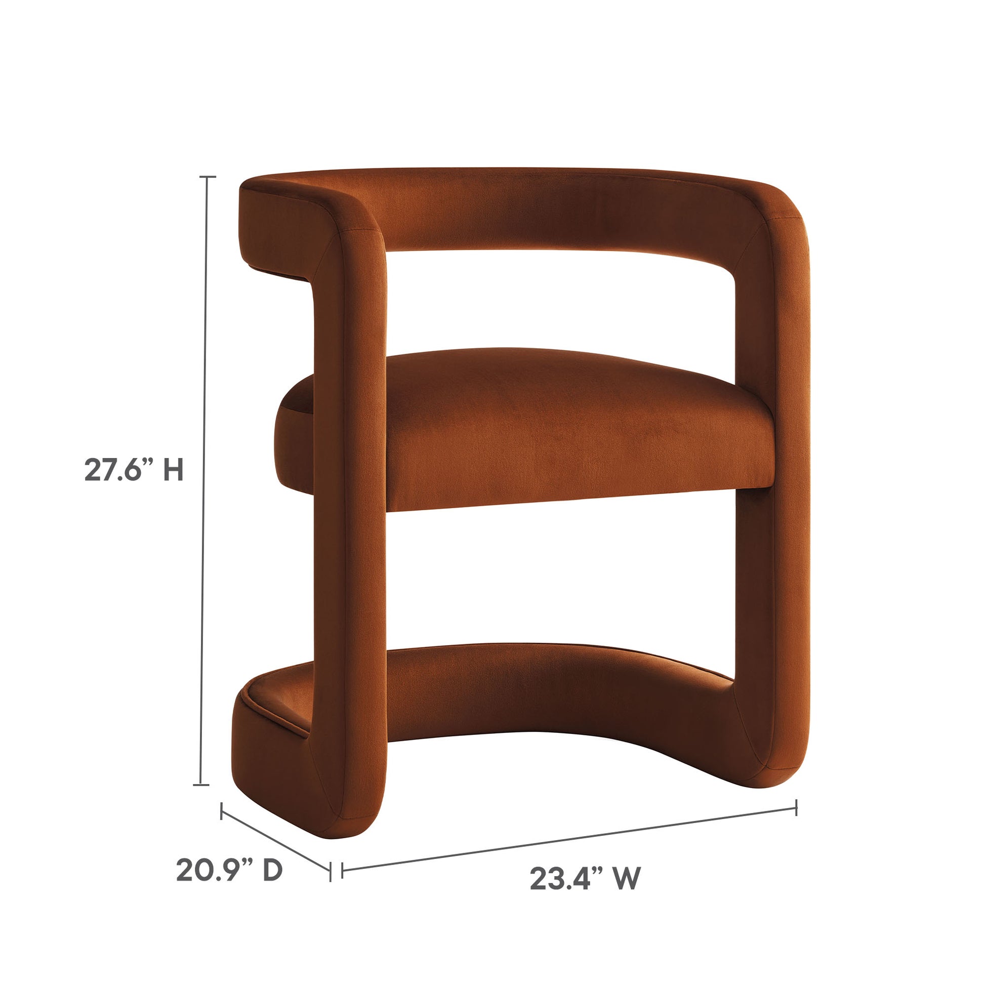 Winslow  Barrel Performance Velvet Dining Chair