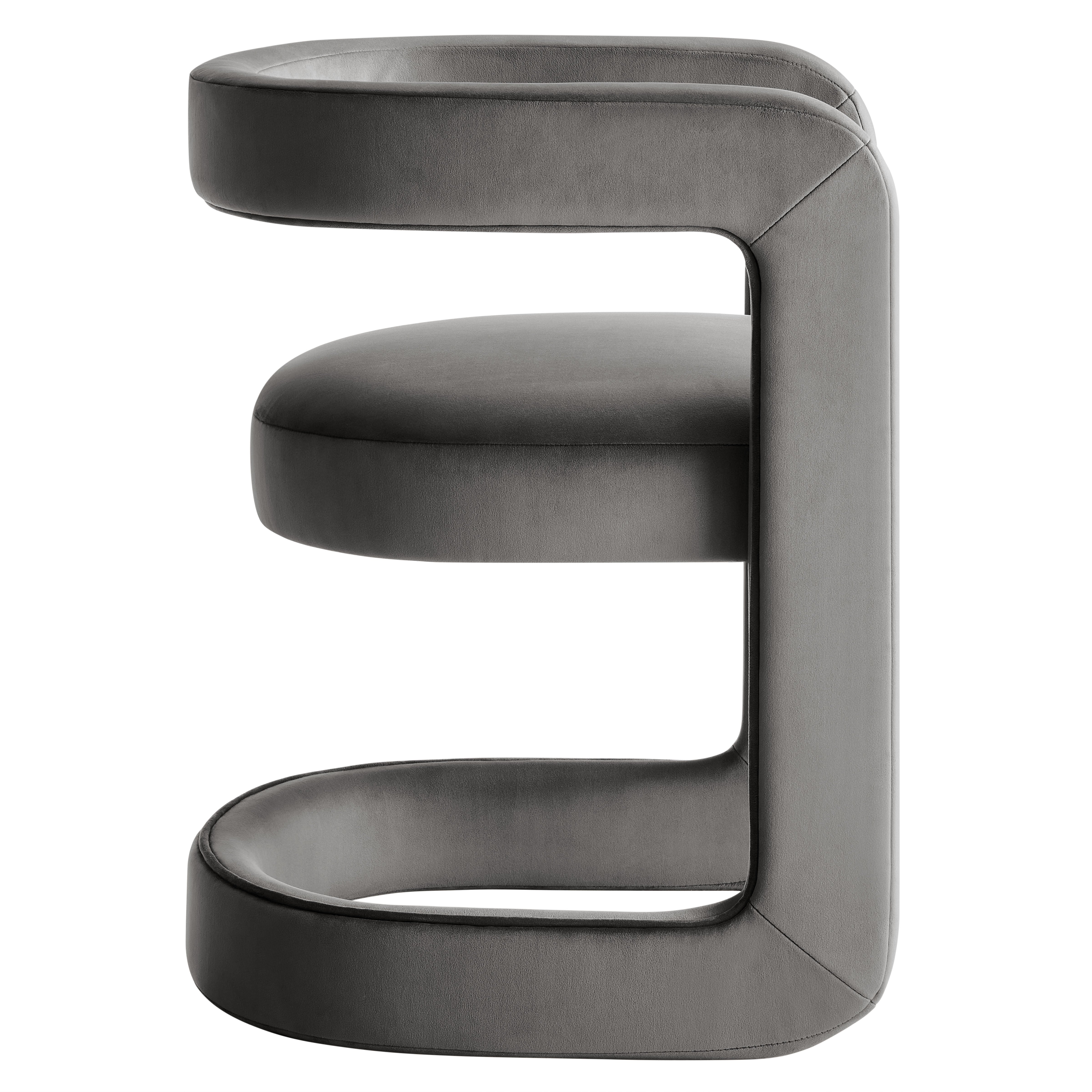 Winslow  Barrel Performance Velvet Dining Chair