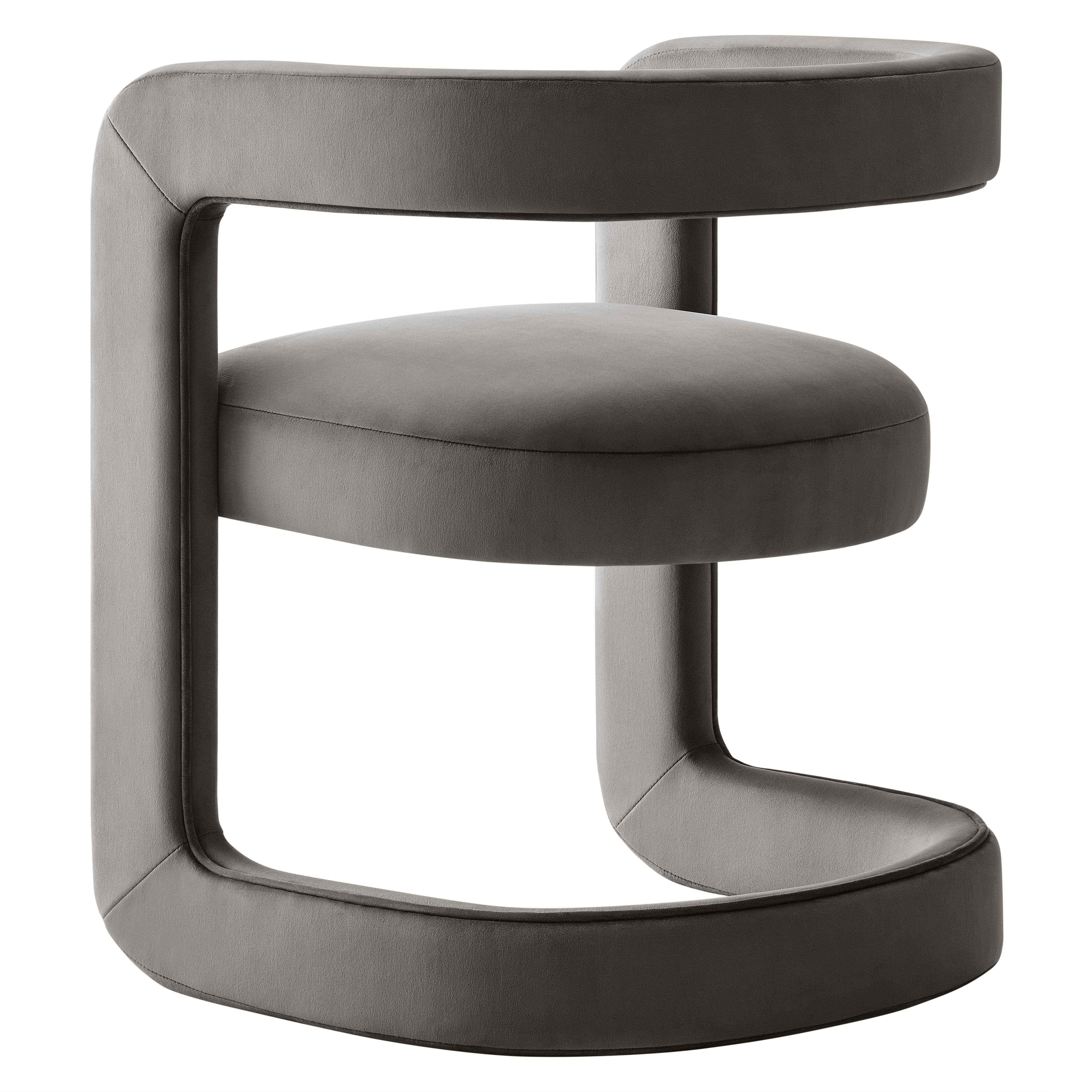 Winslow  Barrel Performance Velvet Dining Chair