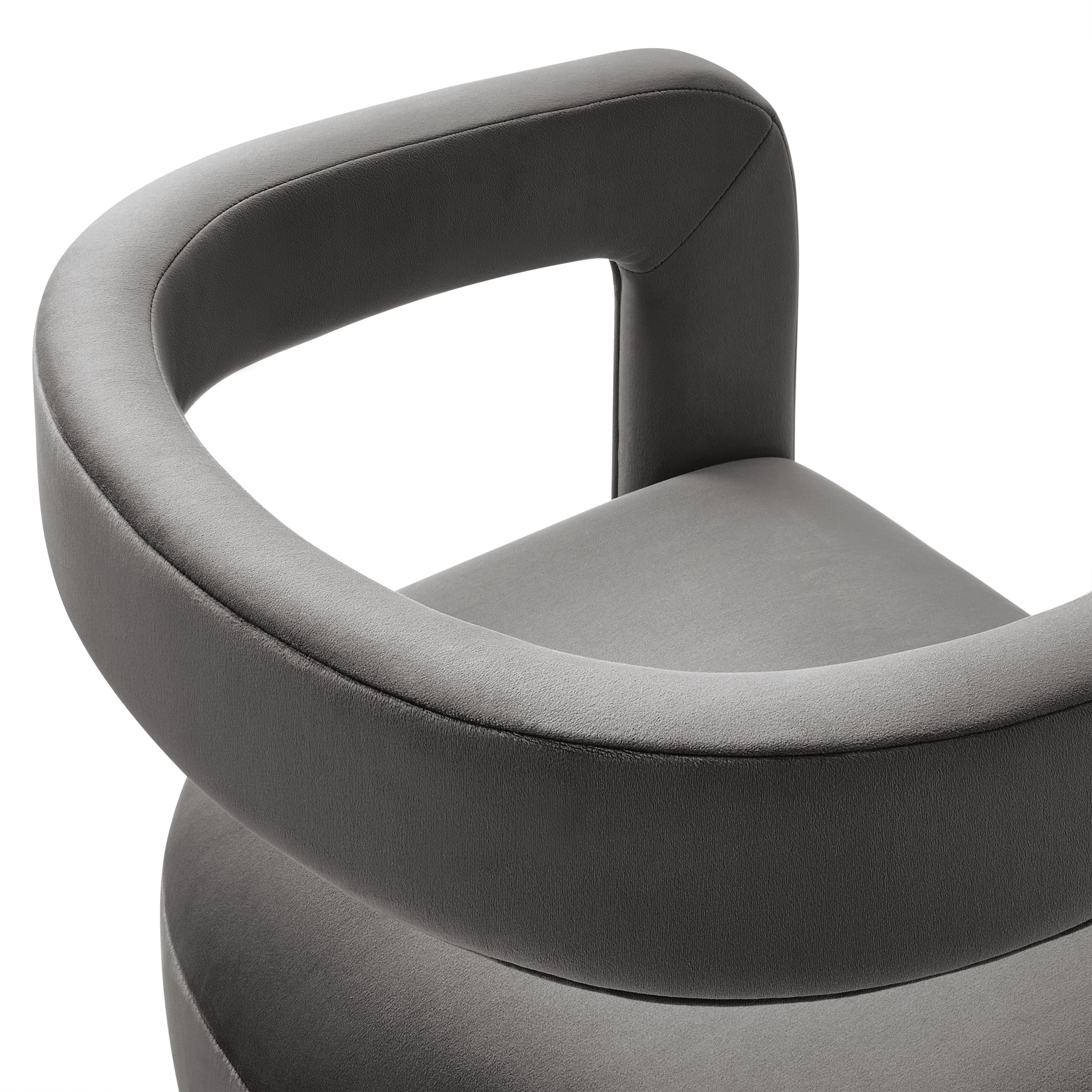 Winslow  Barrel Performance Velvet Dining Chair