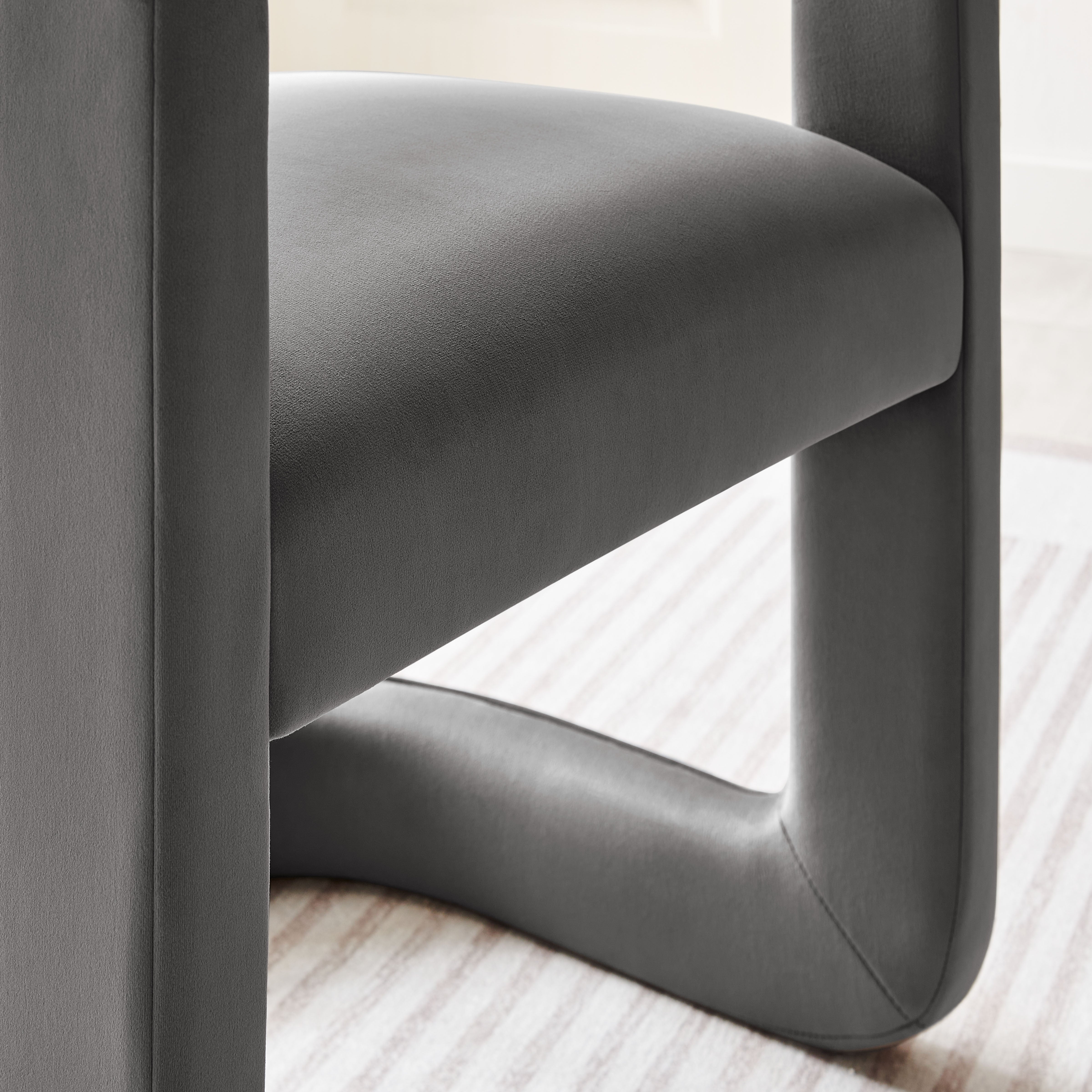 Winslow  Barrel Performance Velvet Dining Chair