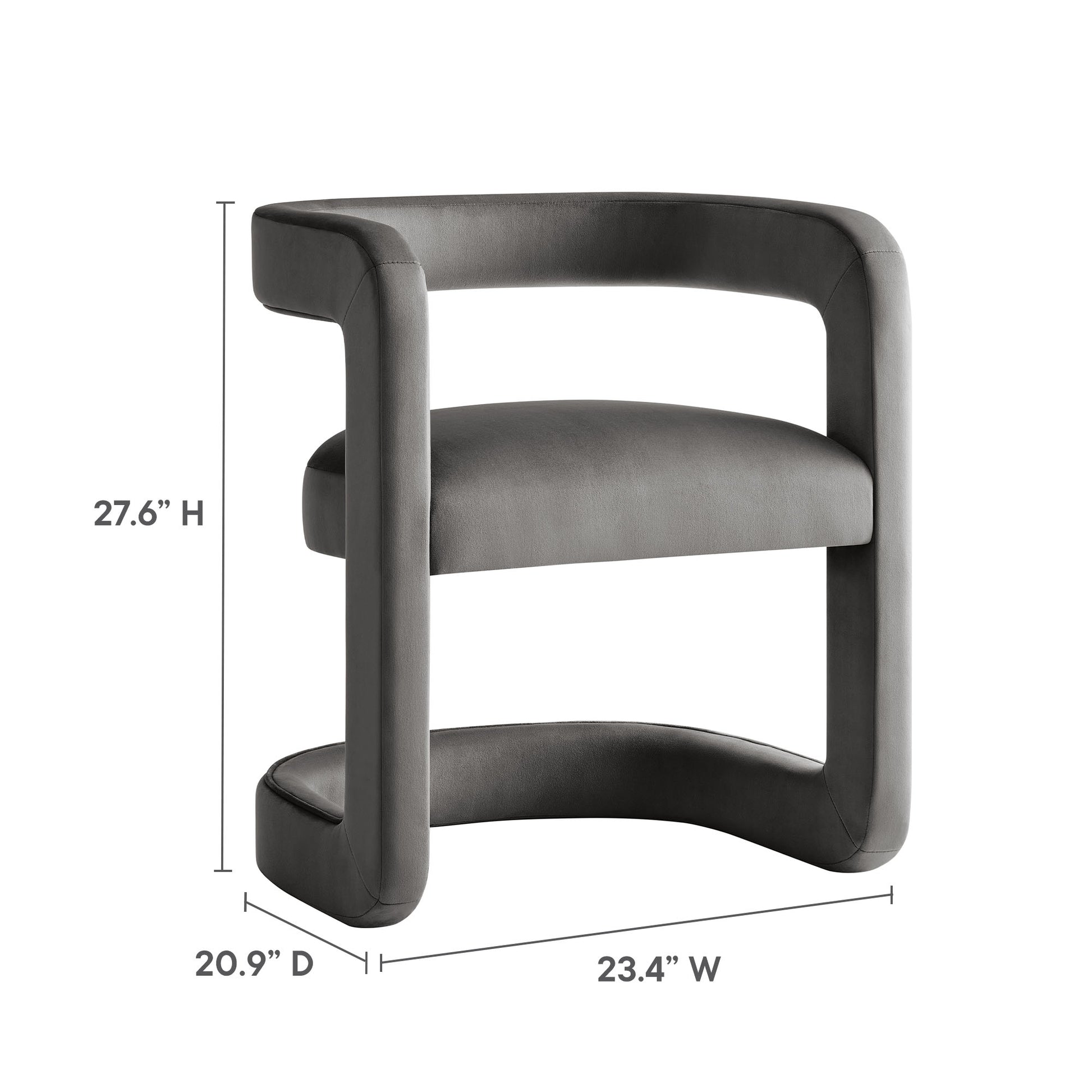 Winslow  Barrel Performance Velvet Dining Chair