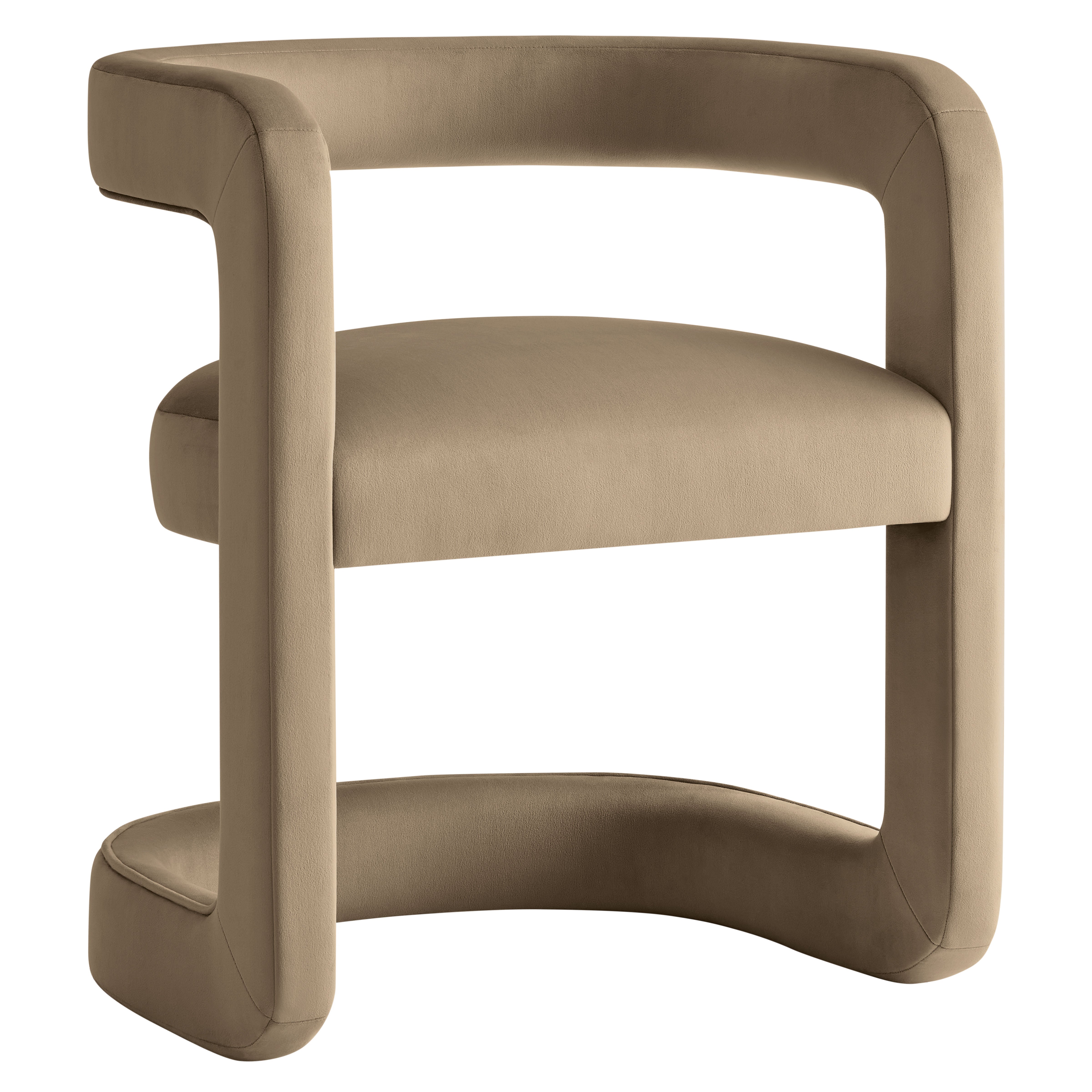 Winslow  Barrel Performance Velvet Dining Chair