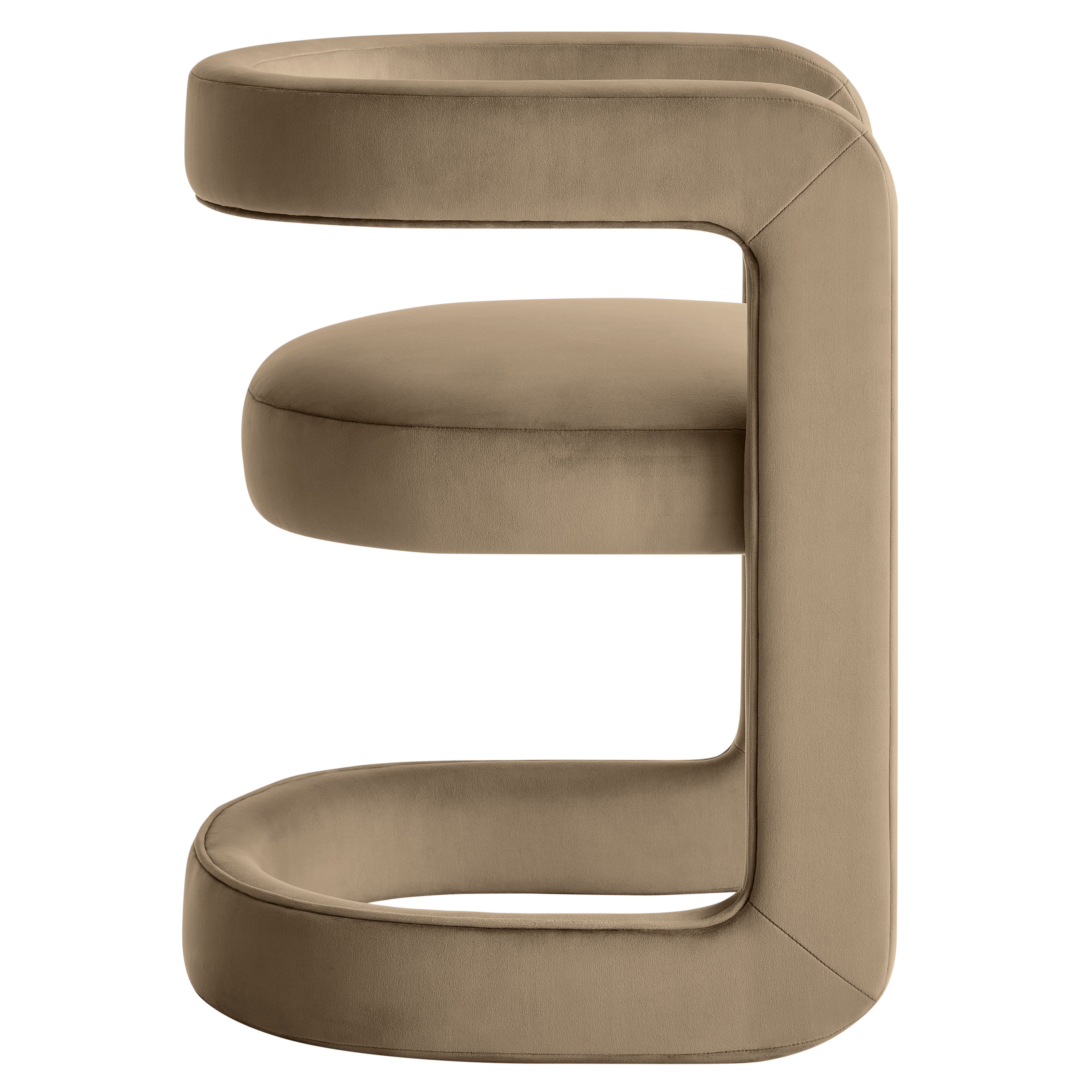 Winslow  Barrel Performance Velvet Dining Chair