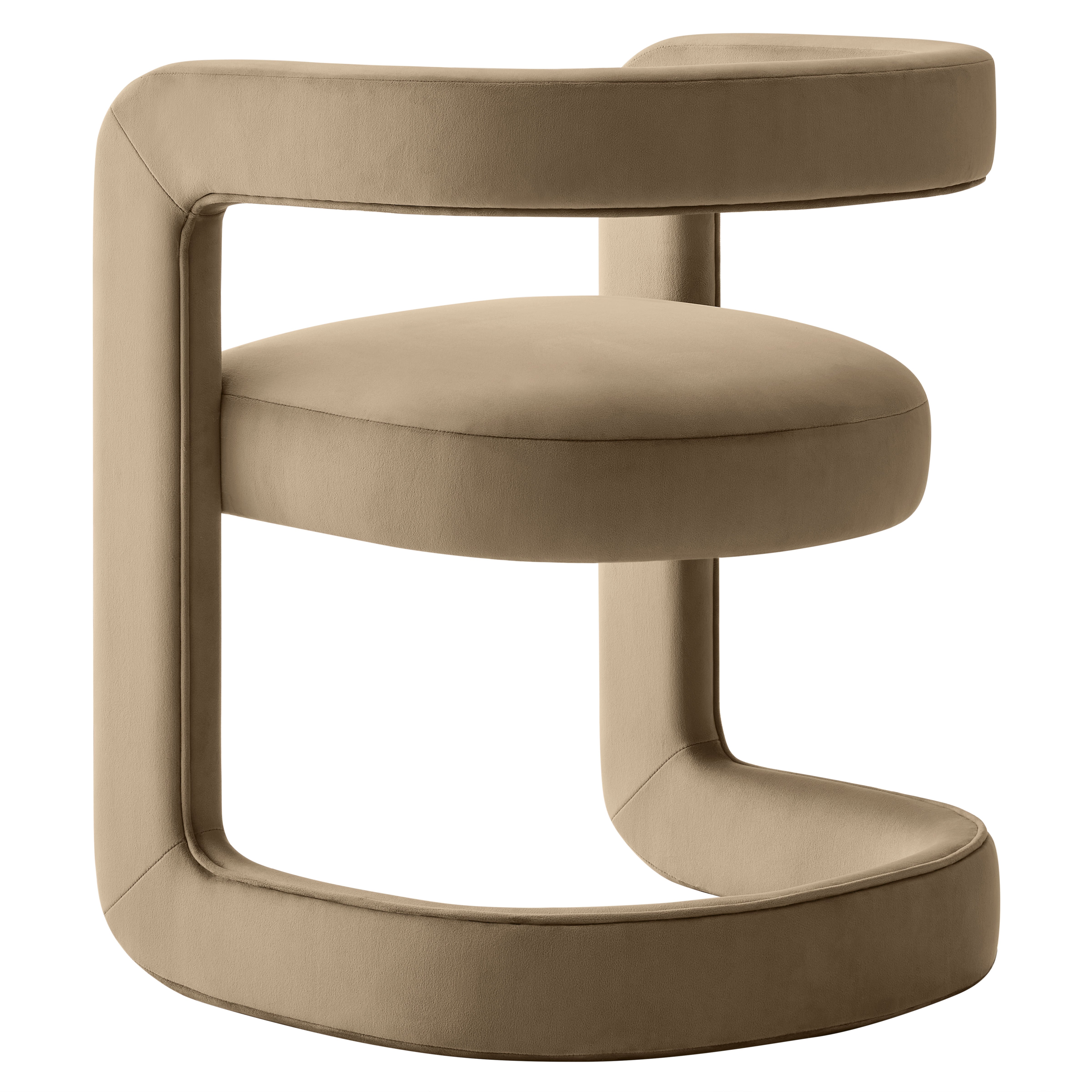 Winslow  Barrel Performance Velvet Dining Chair