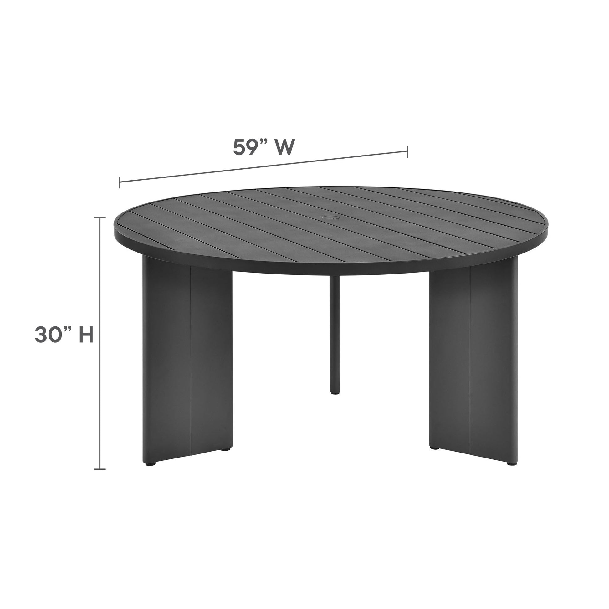 Tahoe Round Outdoor Patio Aluminum Dining Table