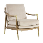 Langford Performance Velvet Accent Armchair - Almond Walnut