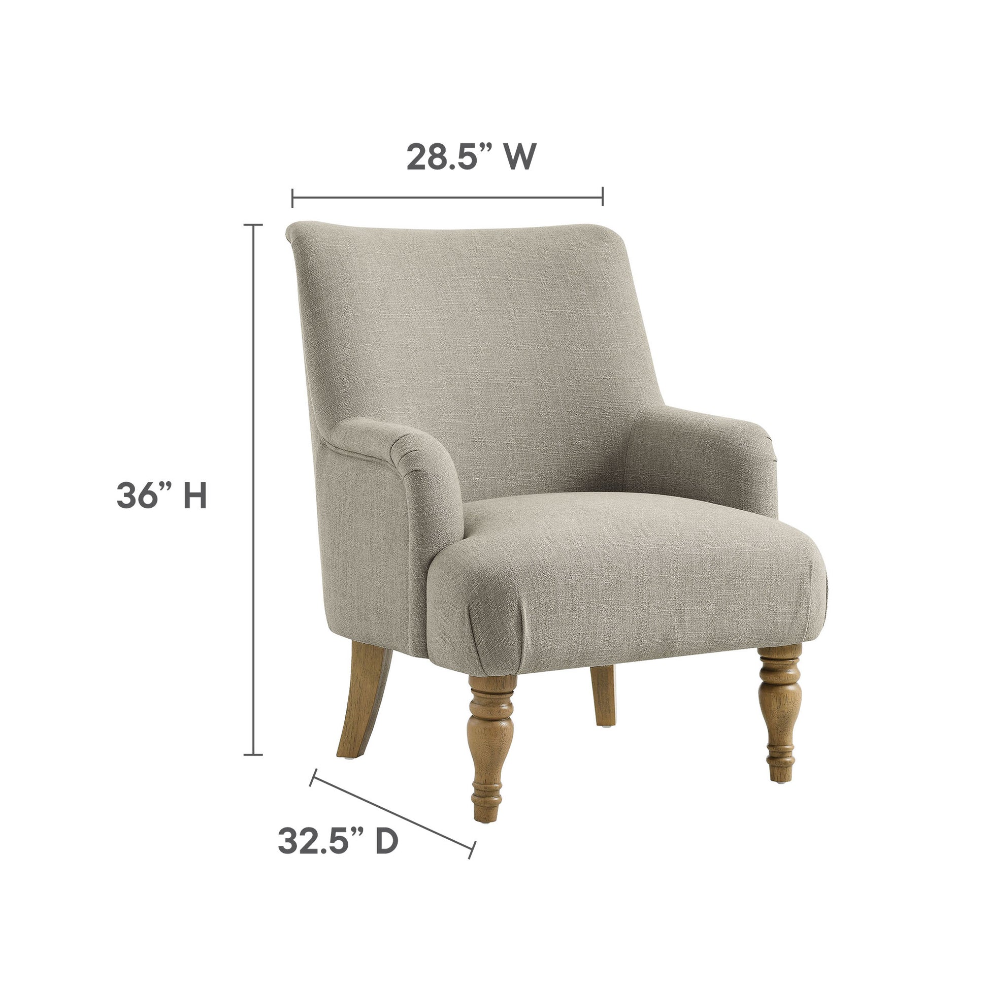 Ellington Fabric Upholstered Accent Armchair - Slate Blue