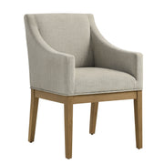 Alton Fabric Upholstered Dining Armchair - Linen Natural