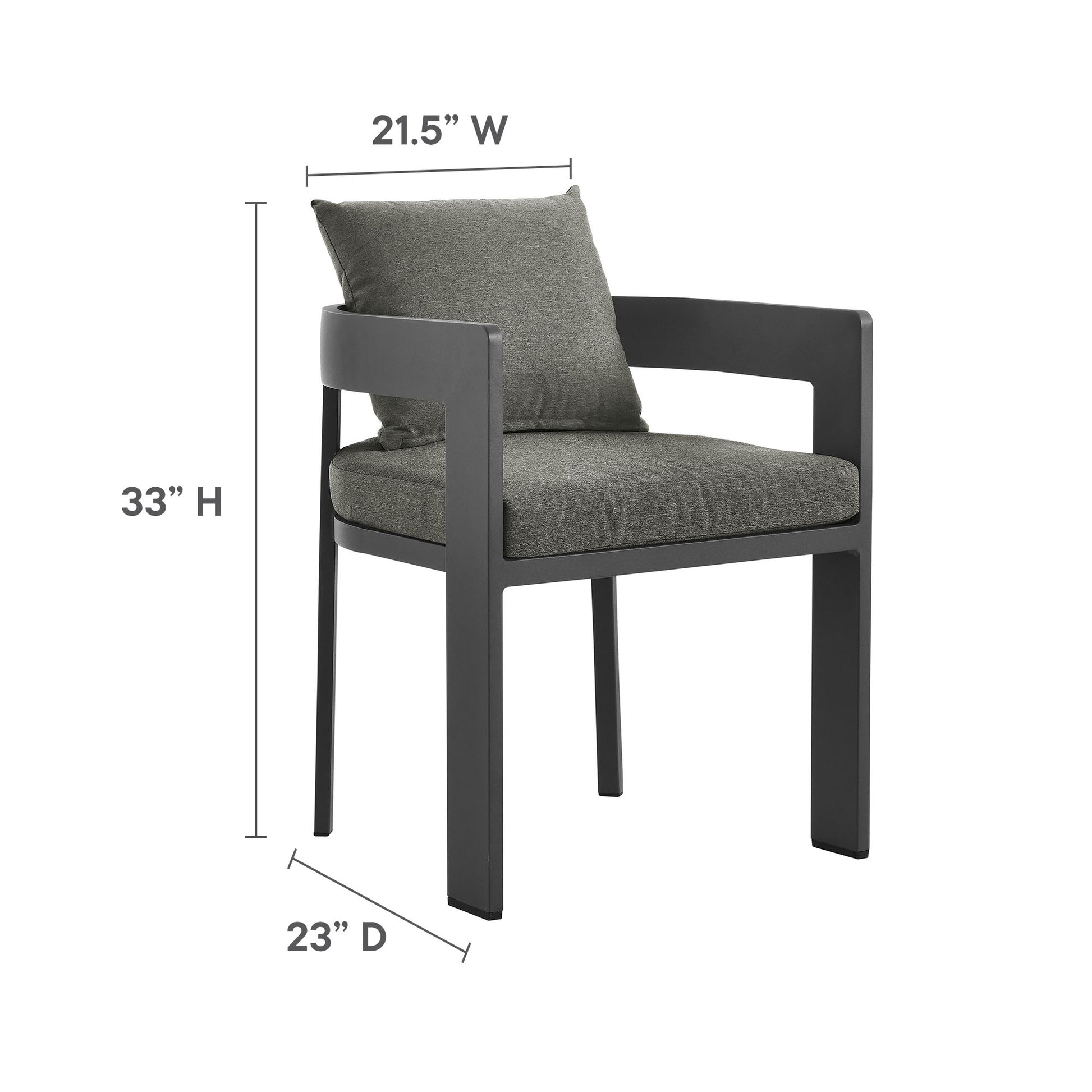 Tahoe 9-Piece Outdoor Patio Aluminum Dining Set - Gray Gray