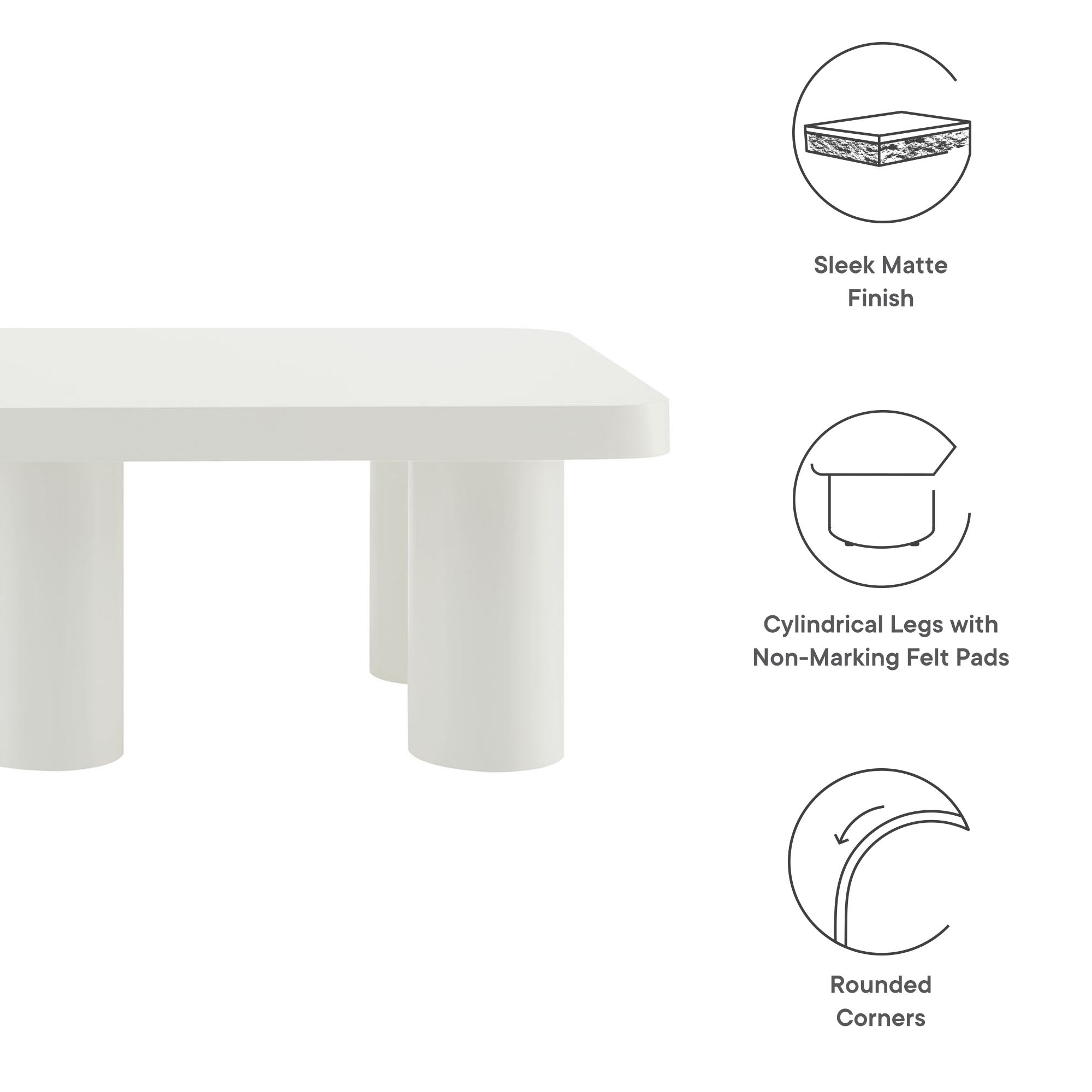 Cleo 54” Rectangular Coffee Table