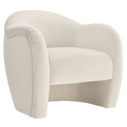 Compose Performance Velvet Accent Chair - Alabaster