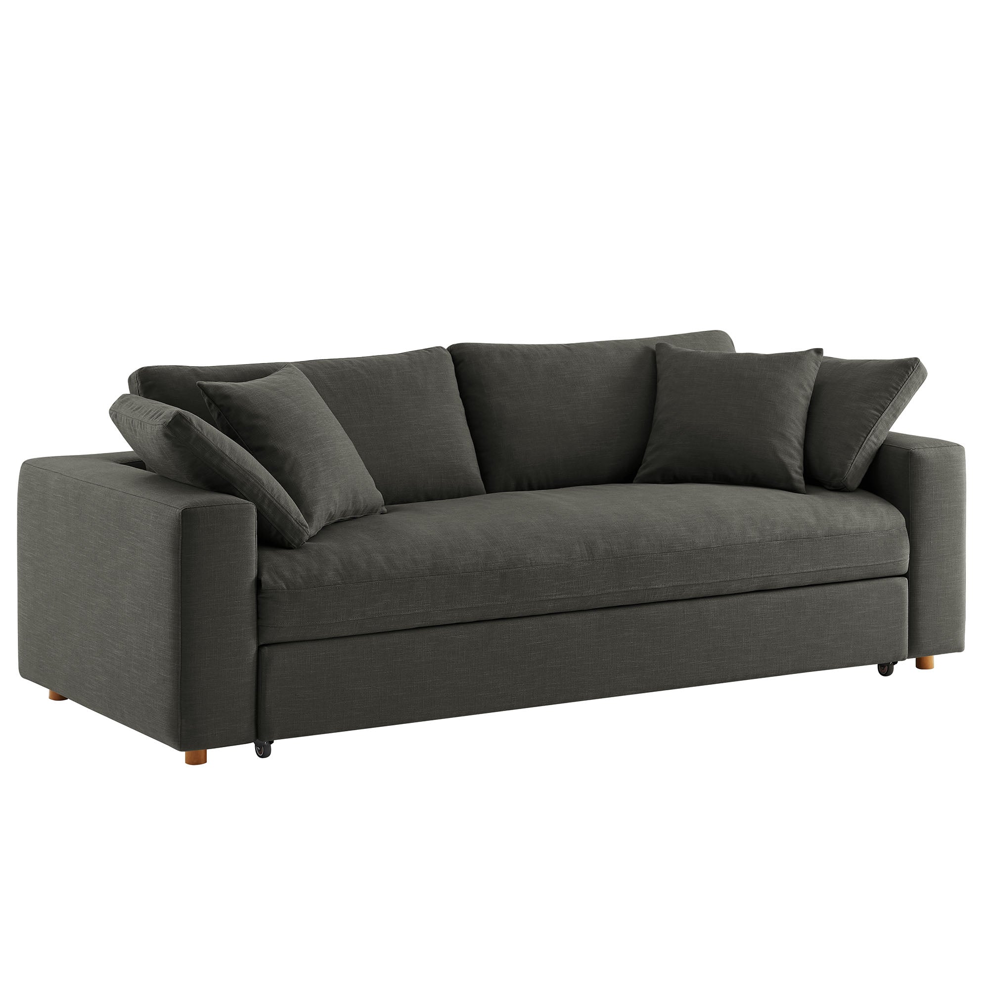 Commix Down Filled Overstuffed Sleeper Sofa - Gray