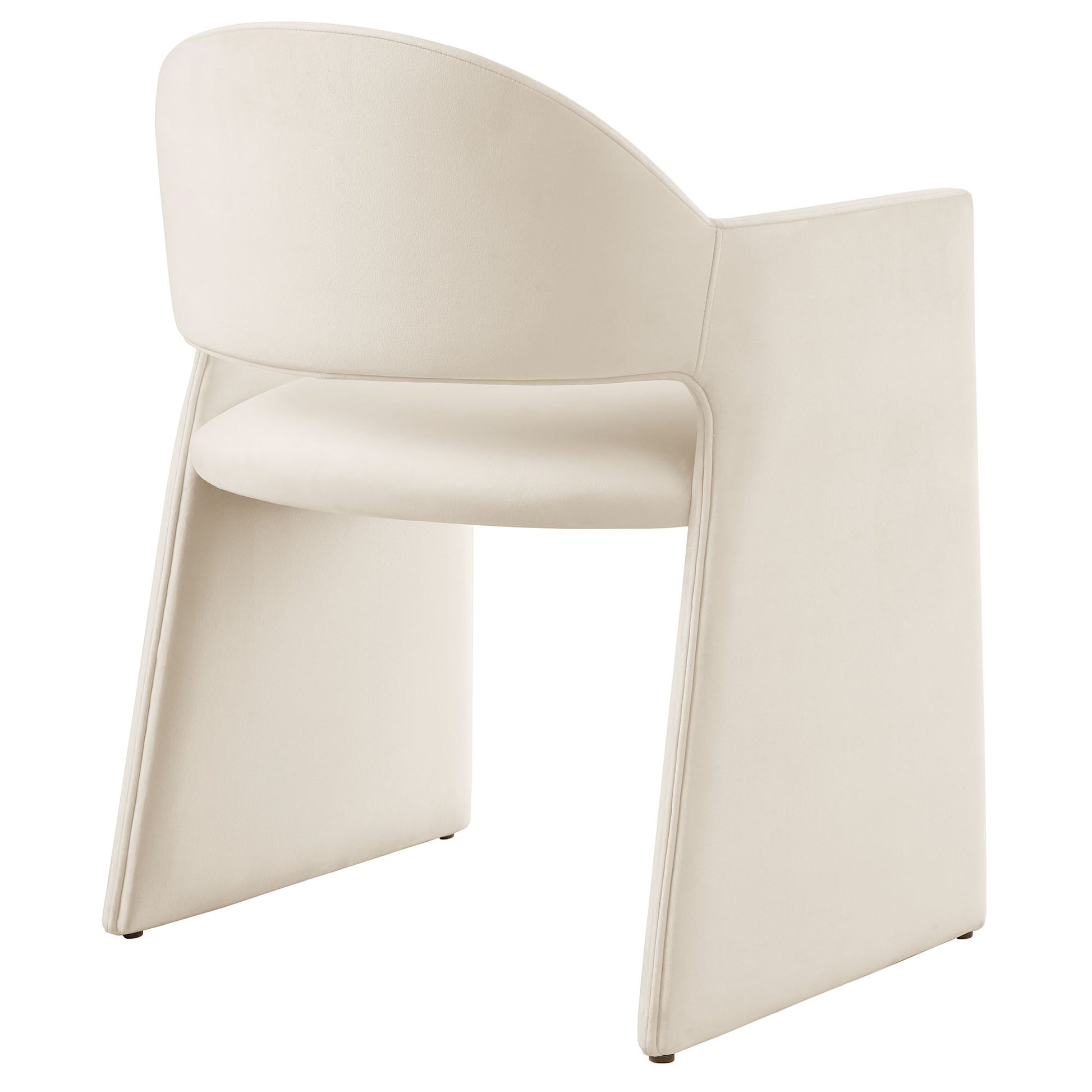 Talia Performance Velvet Dining Armchair - Taupe