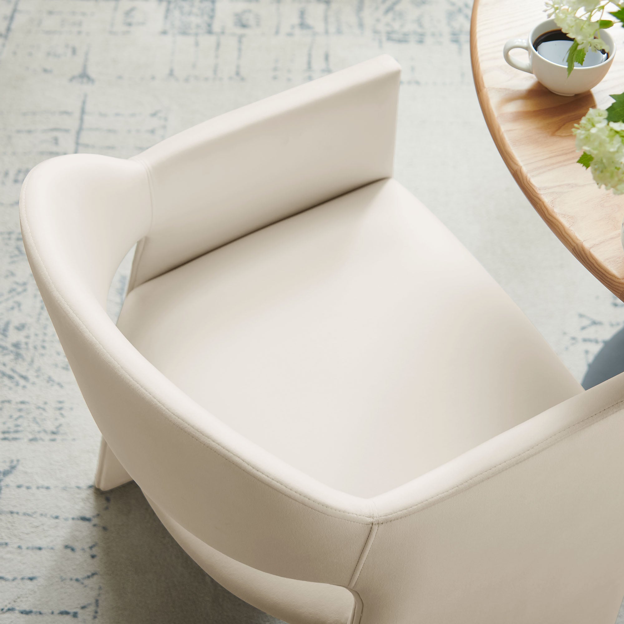 Talia Performance Velvet Dining Armchair