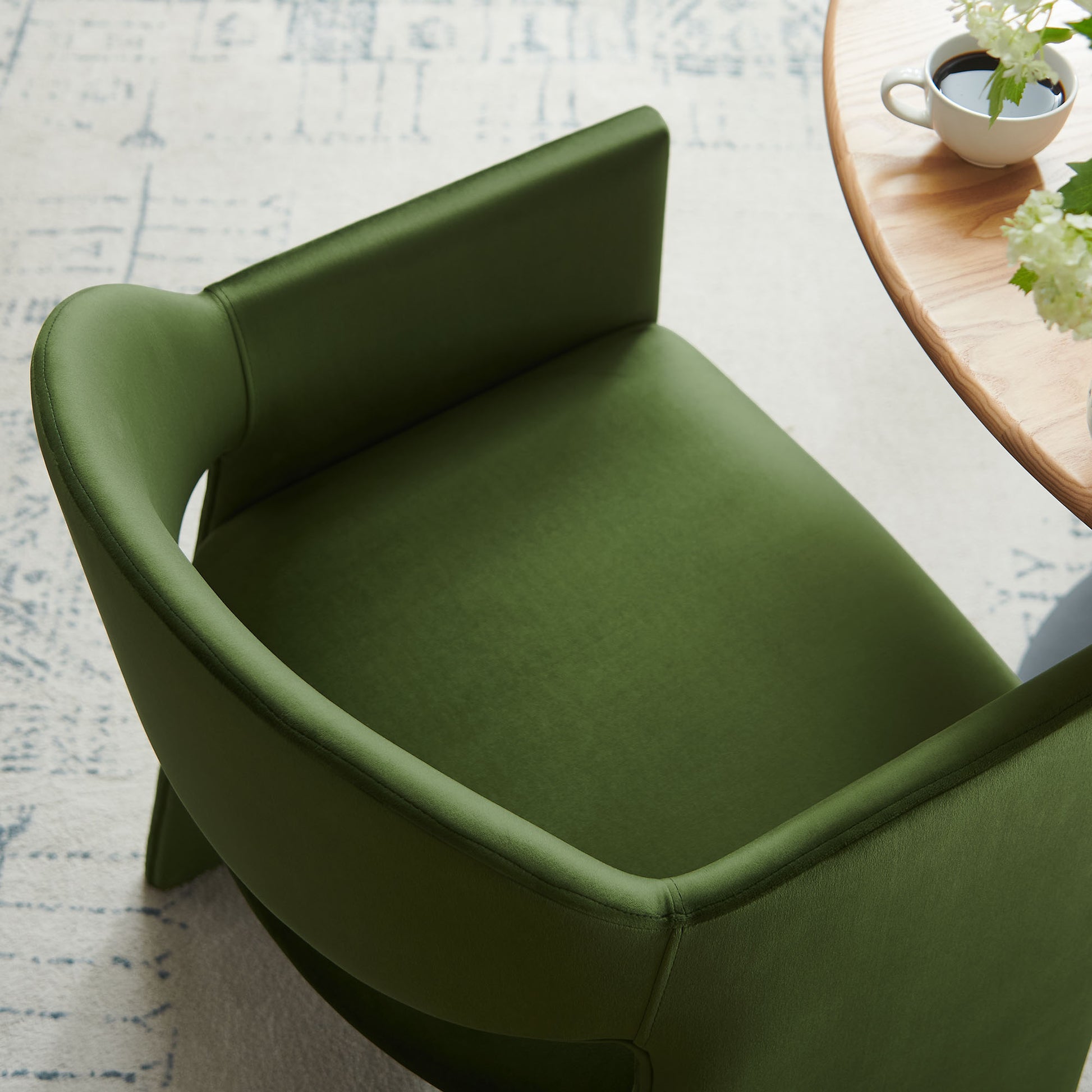 Talia Performance Velvet Dining Armchair