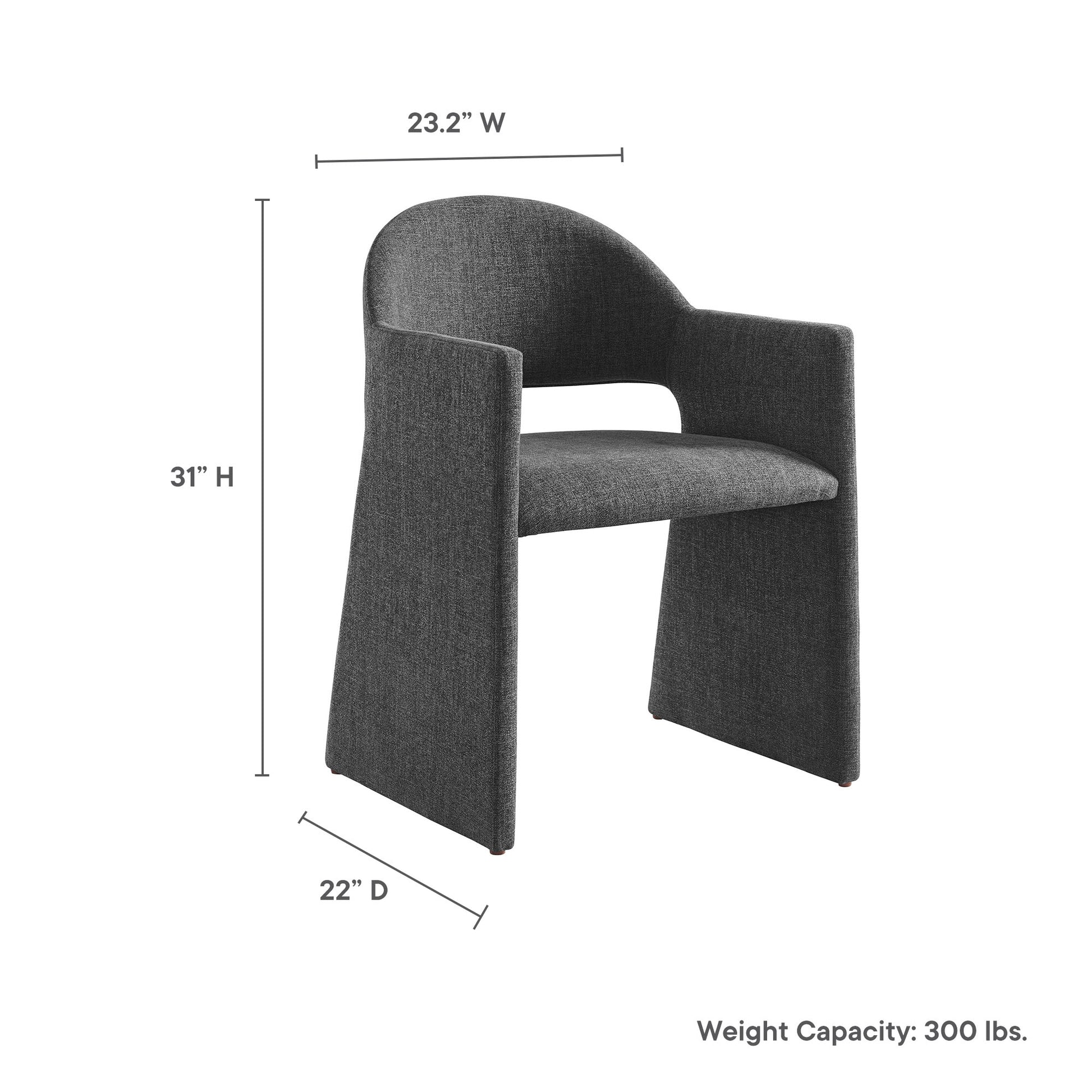Talia Upholstered Fabric Dining Armchair - Linen