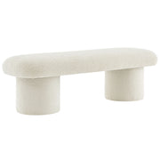 Orla Chenille Upholstered Bench - Cream