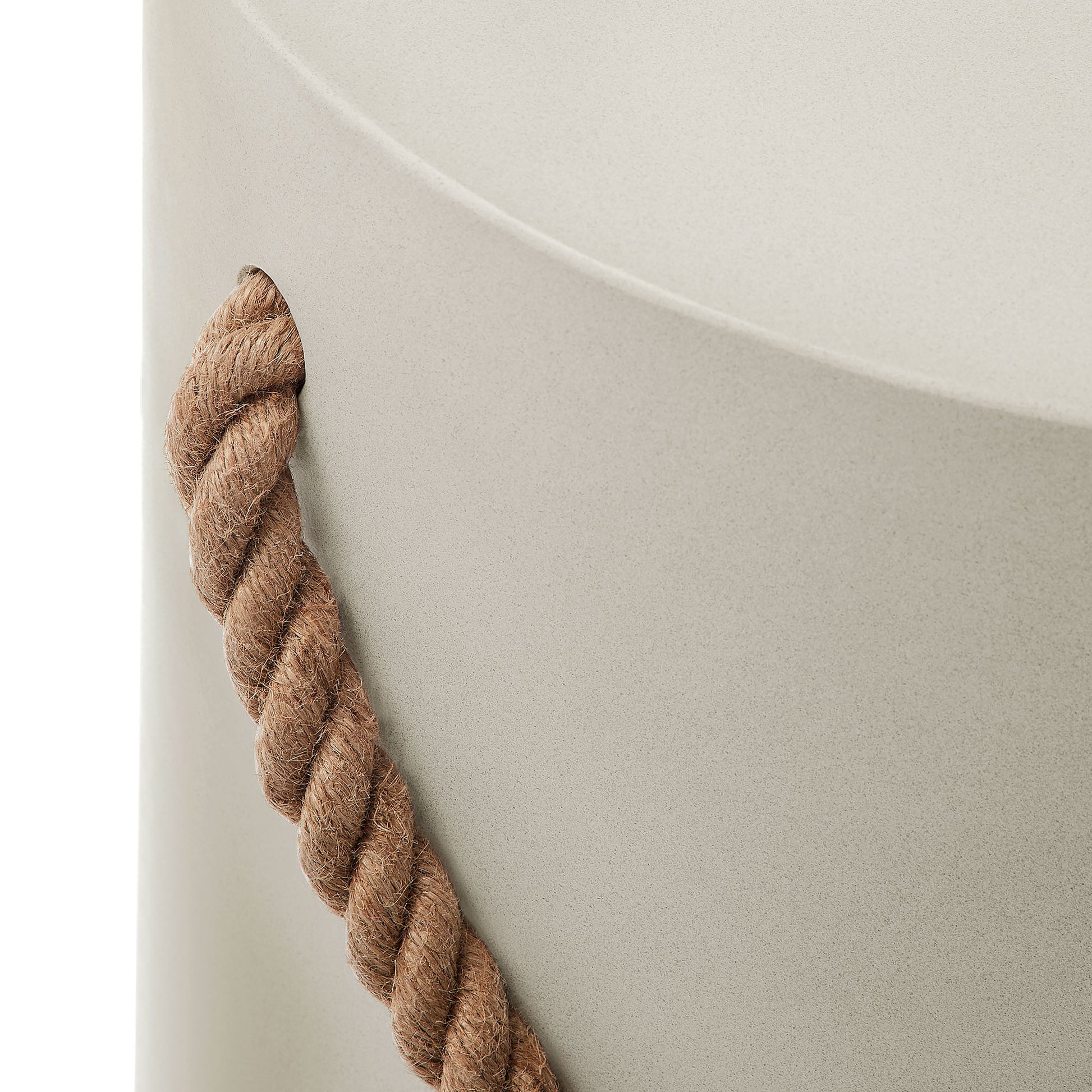 Isera Indoor - Outdoor Patio Rope Concrete Side Table Stool