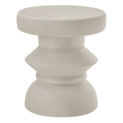 Terza Indoor - Outdoor Patio Concrete Side Table - Light Gray