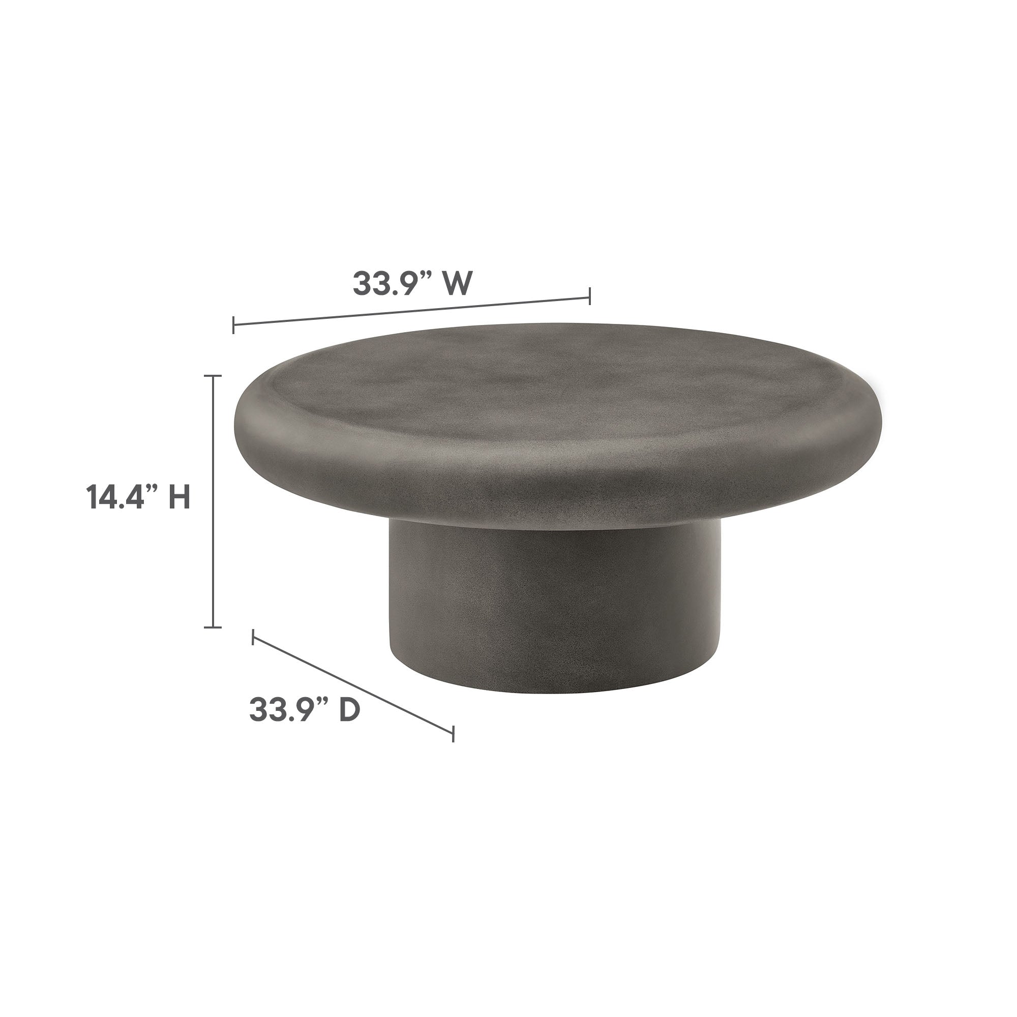 Argos Indoor - Outdoor Patio Concrete Round Coffee Table - White