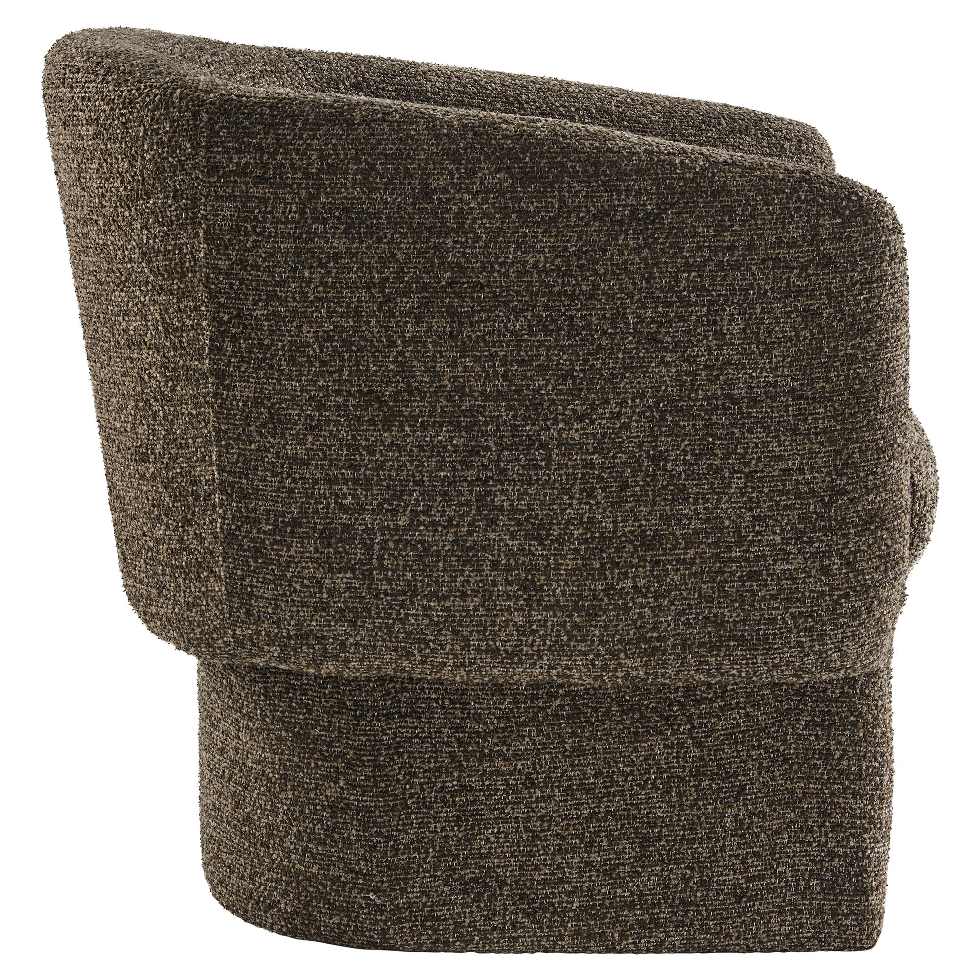 Muse Boucle Fabric Barrel Accent Chair - Newsprint