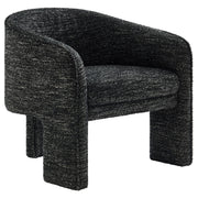 Greer Boucle Fabric Upholstered Accent Armchair - Charcoal