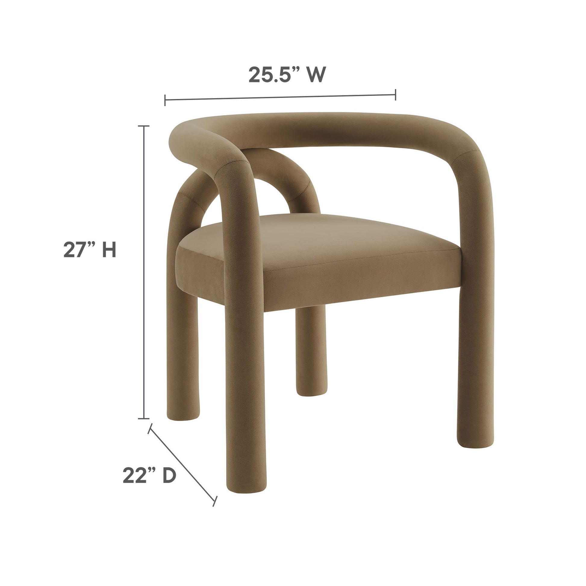 Astrid Performance Velvet Dining Chair - Porcelain